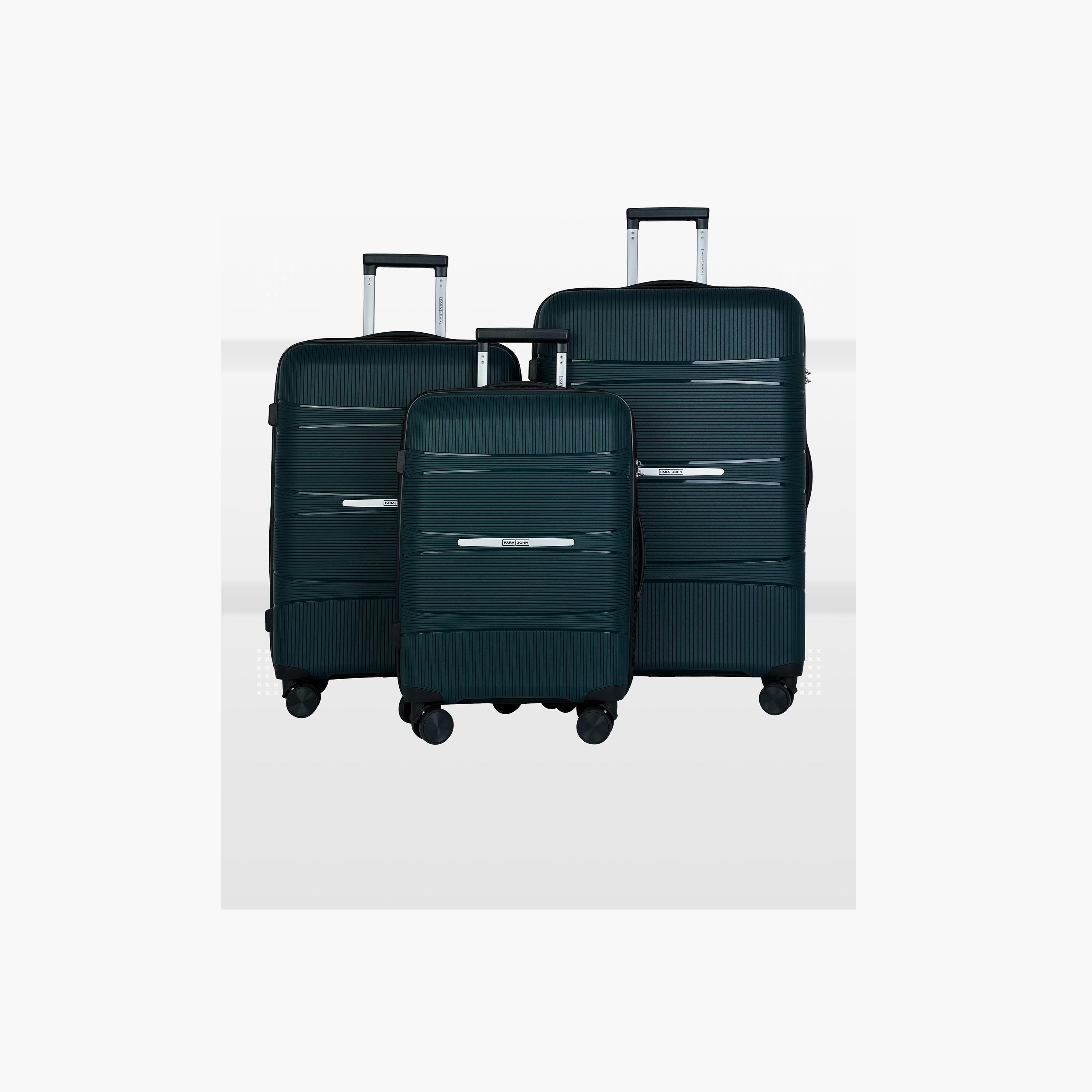 باراجون- طقم 3 شنط بولي بروبيلين بأربع عجلات دوارة وجوانب صلبة مع قفل مركب-travel-luggagesandbags-luggage-image-25