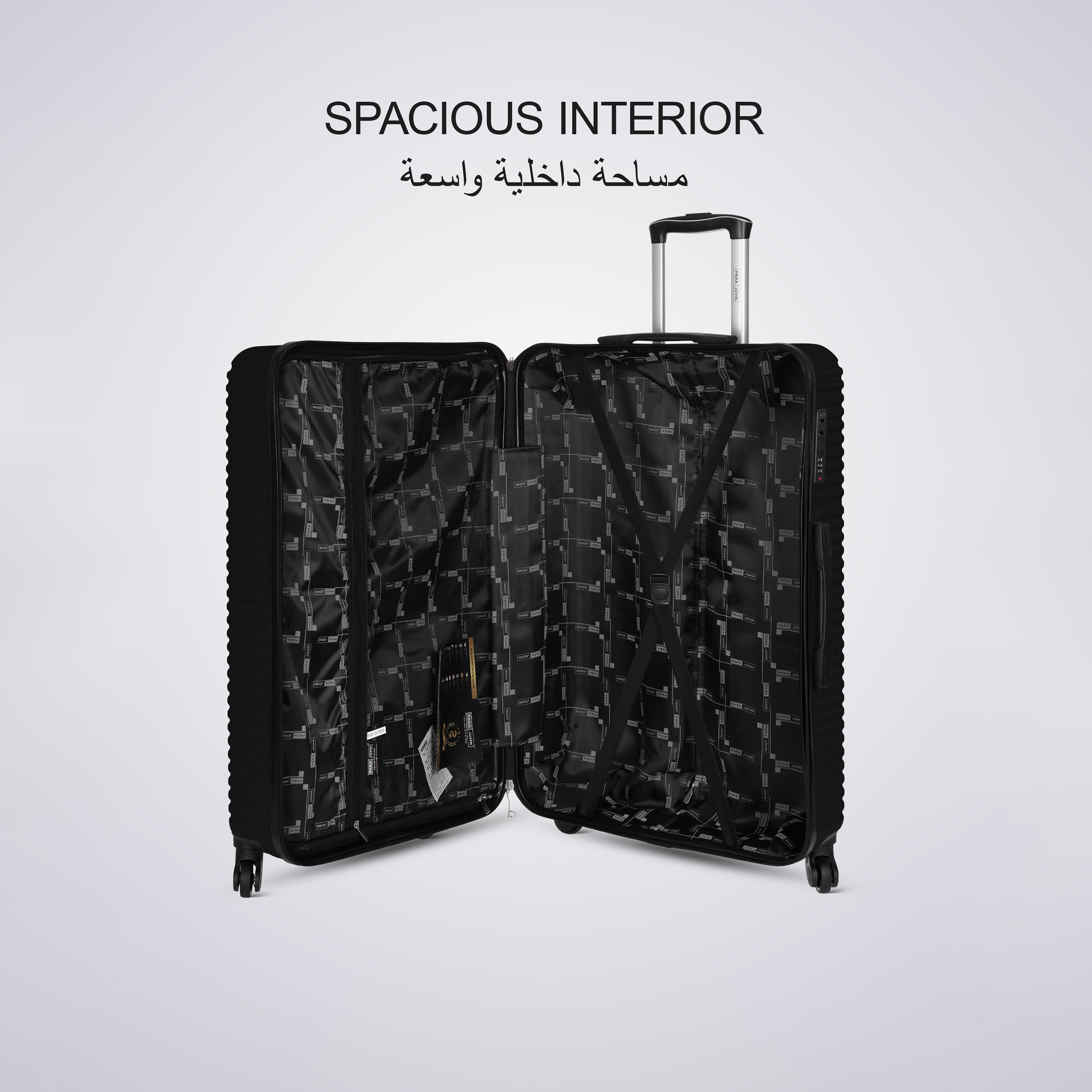 Para John Set of 3 ABS Hard Sided 4-Wheeler Spinner Trolley Bag with Combination Lock-travel-luggagesandbags-luggage-image-5