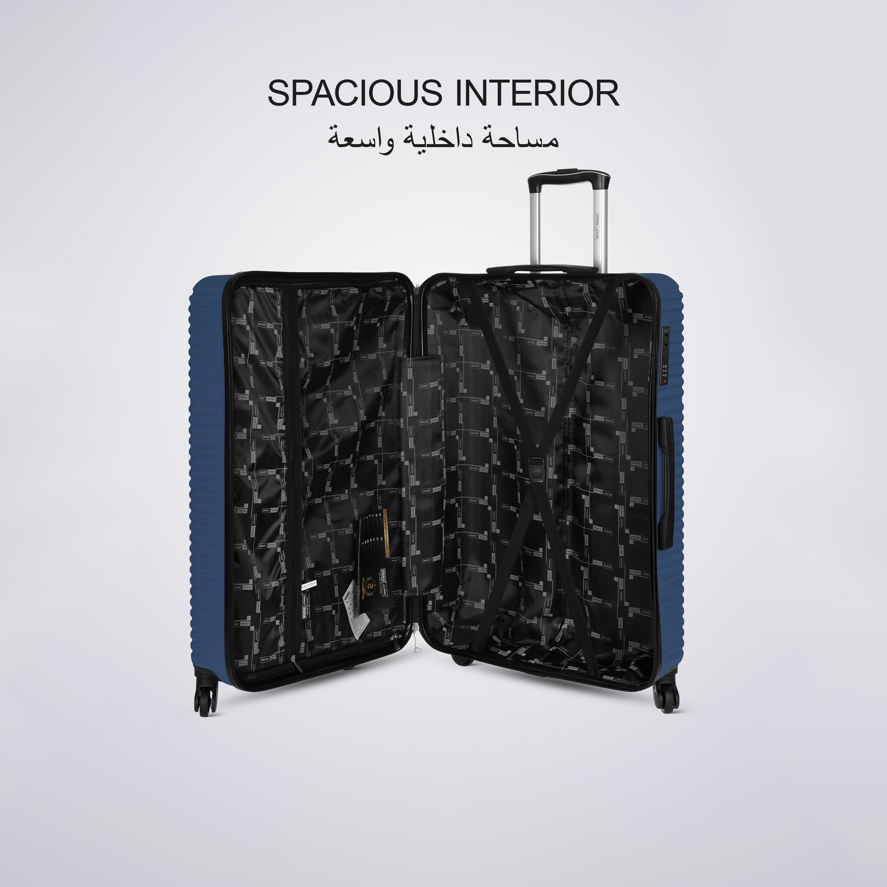 Para John Set of 3 ABS Hard Sided 4-Wheeler Spinner Trolley Bag with Combination Lock-travel-luggagesandbags-luggage-image-10