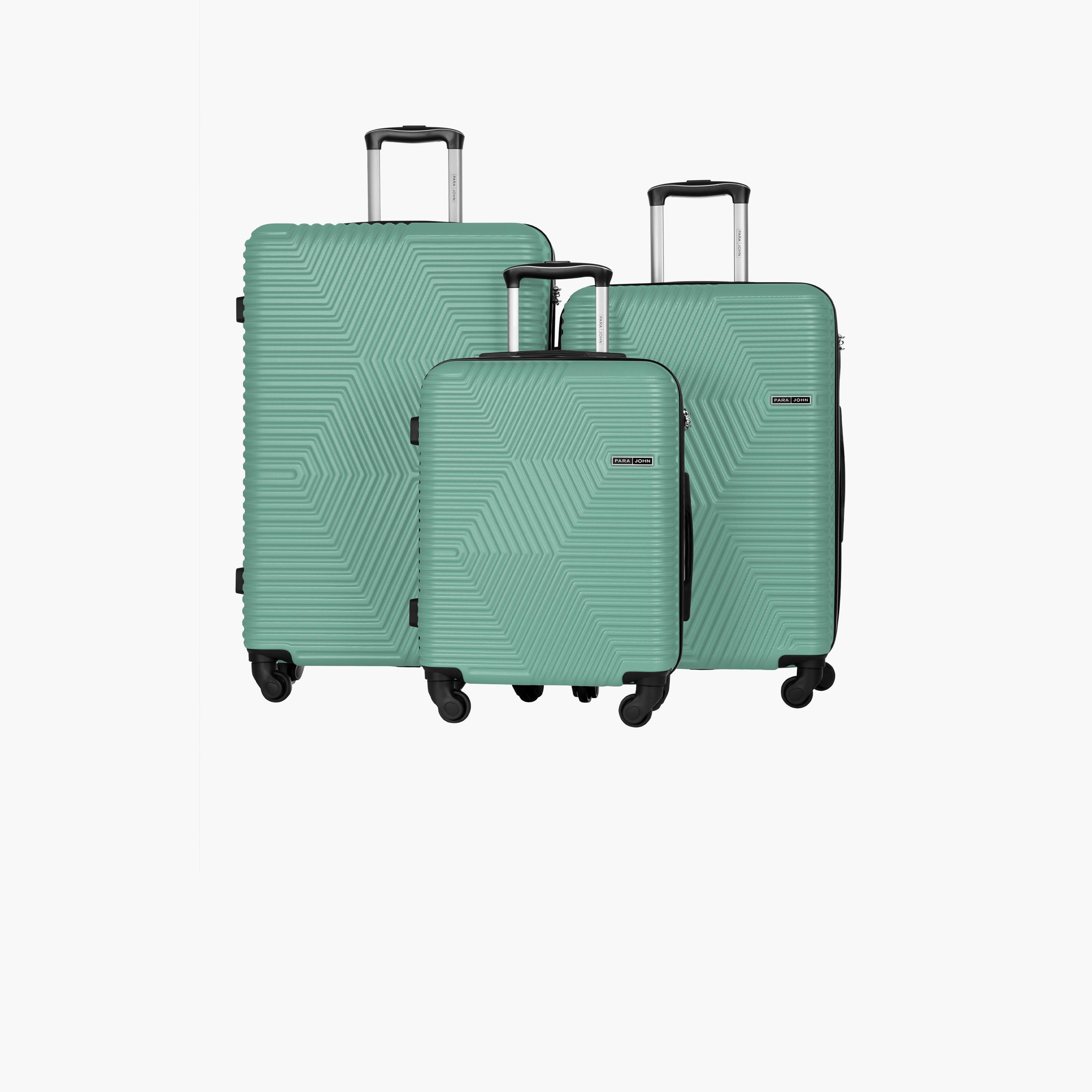 Para John Set of 3 ABS Hard Sided 4-Wheeler Spinner Trolley Bag with Combination Lock-travel-luggagesandbags-luggage-image-11