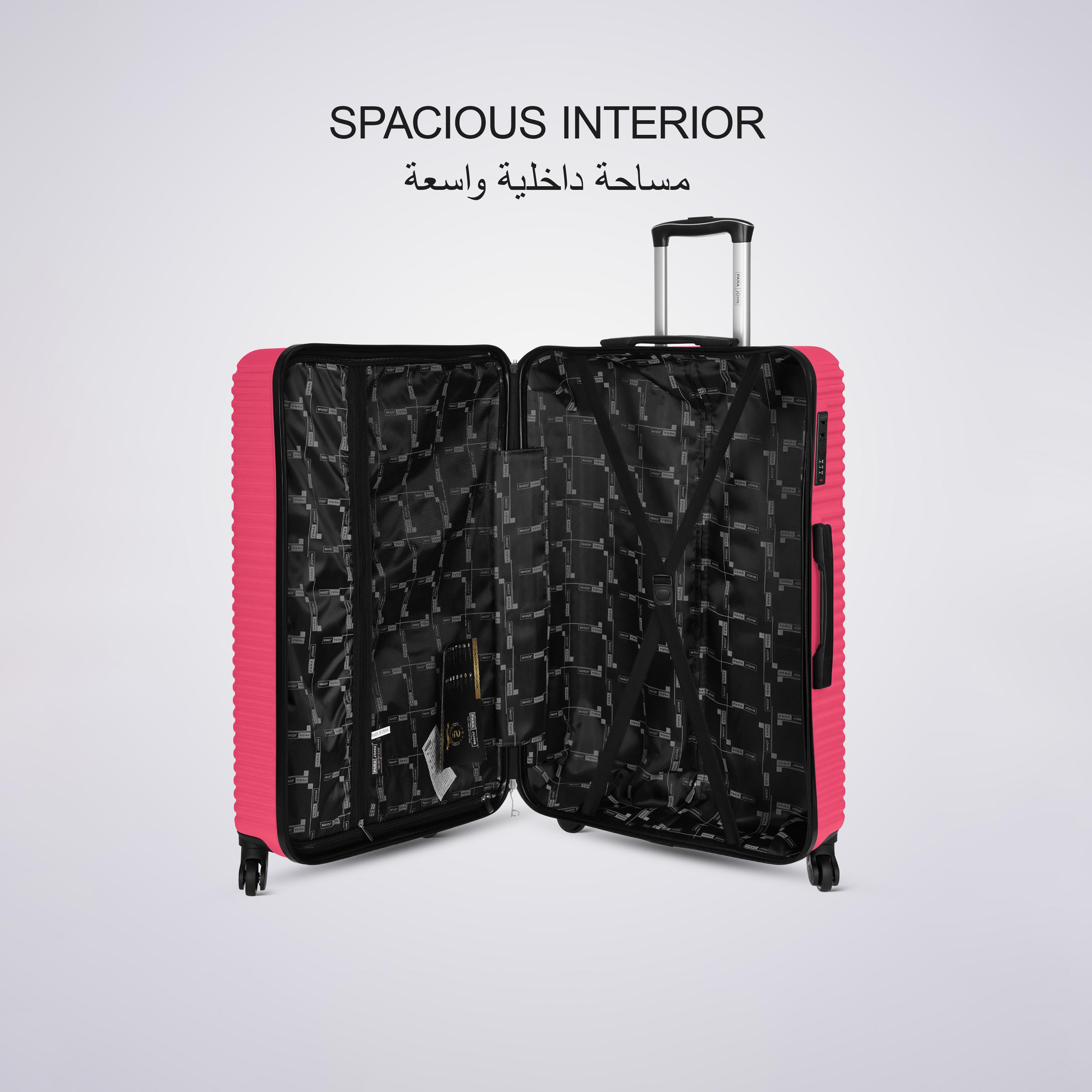 Para John Set of 3 ABS Hard Sided 4-Wheeler Spinner Trolley Bag with Combination Lock-travel-luggagesandbags-luggage-image-20