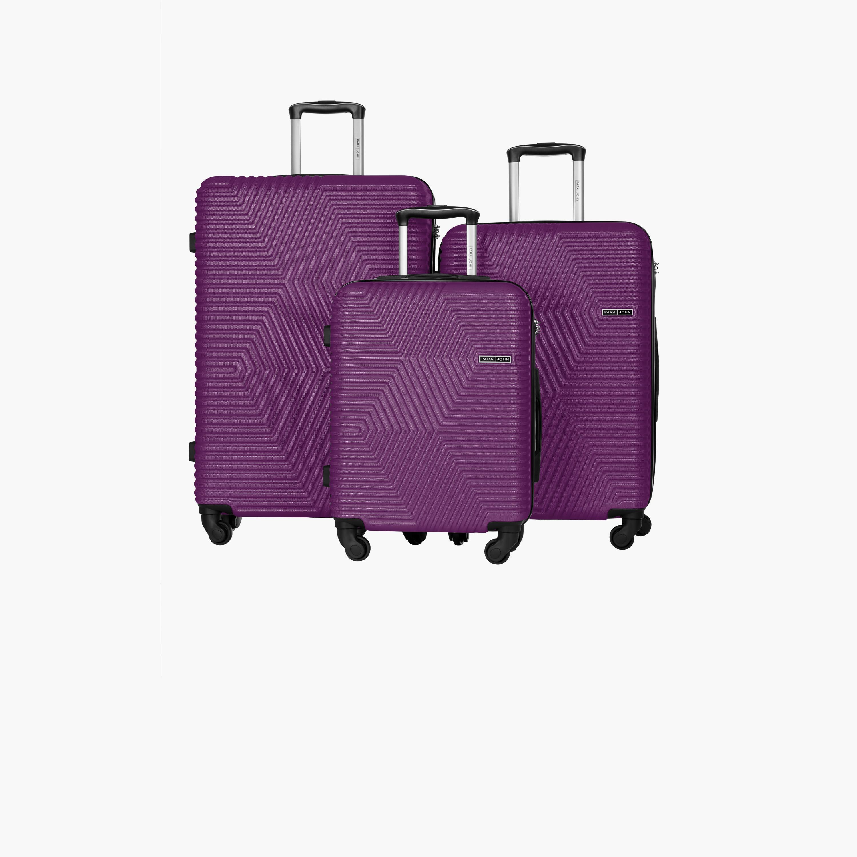 Para John Set of 3 ABS Hard Sided 4-Wheeler Spinner Trolley Bag with Combination Lock-travel-luggagesandbags-luggage-image-21
