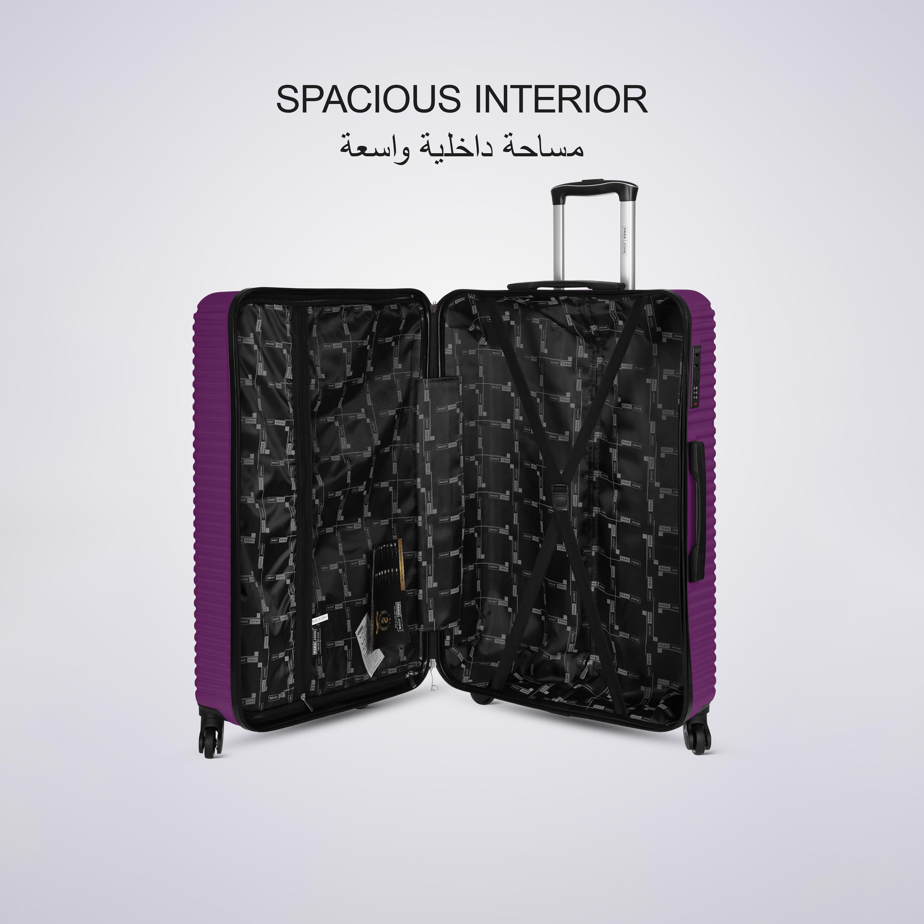 Para John Set of 3 ABS Hard Sided 4-Wheeler Spinner Trolley Bag with Combination Lock-travel-luggagesandbags-luggage-image-23
