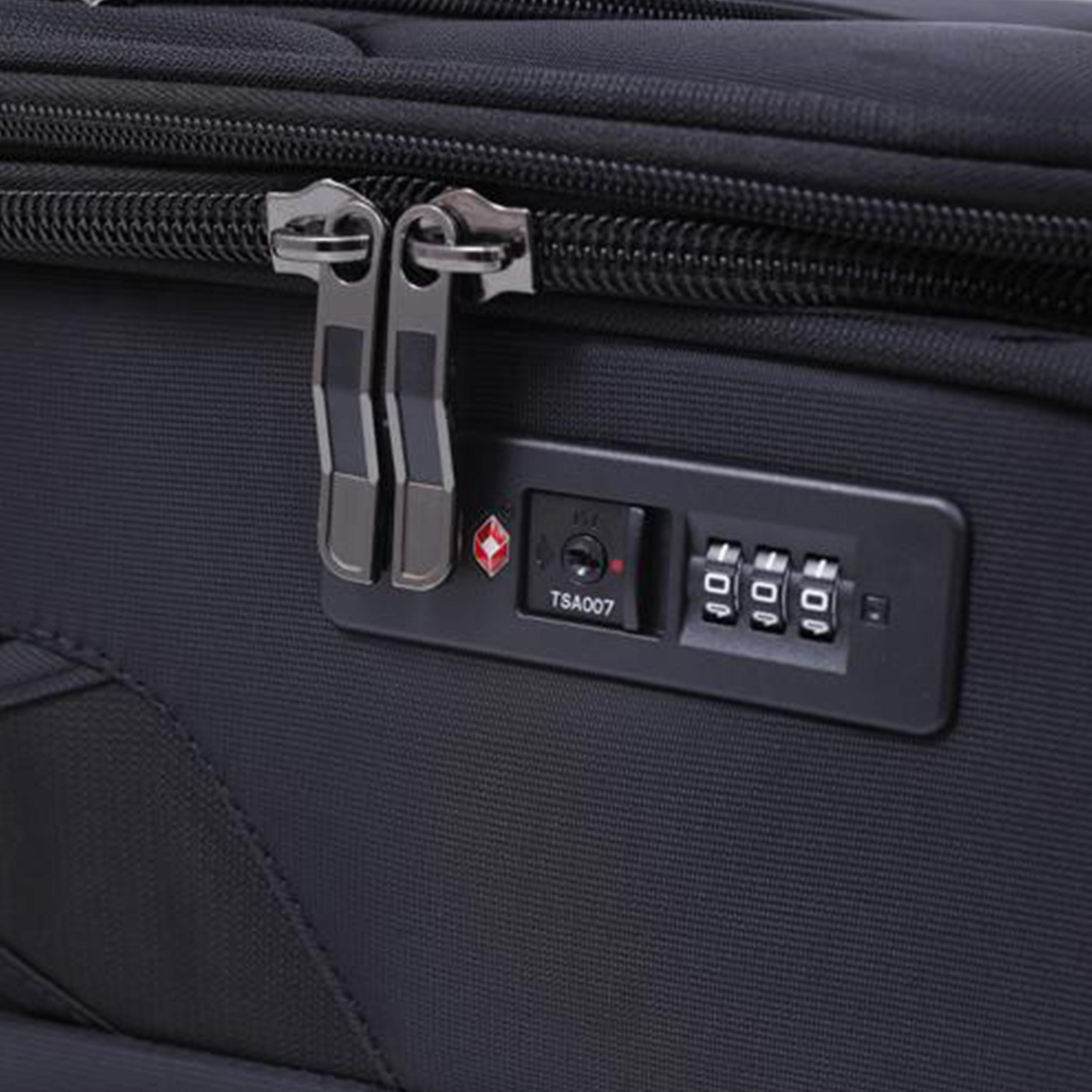 Para John Set of 3 Polyester Soft Sided 4-Wheeler Spinner Trolley Bag with Combination Lock-travel-luggagesandbags-luggage-image-6