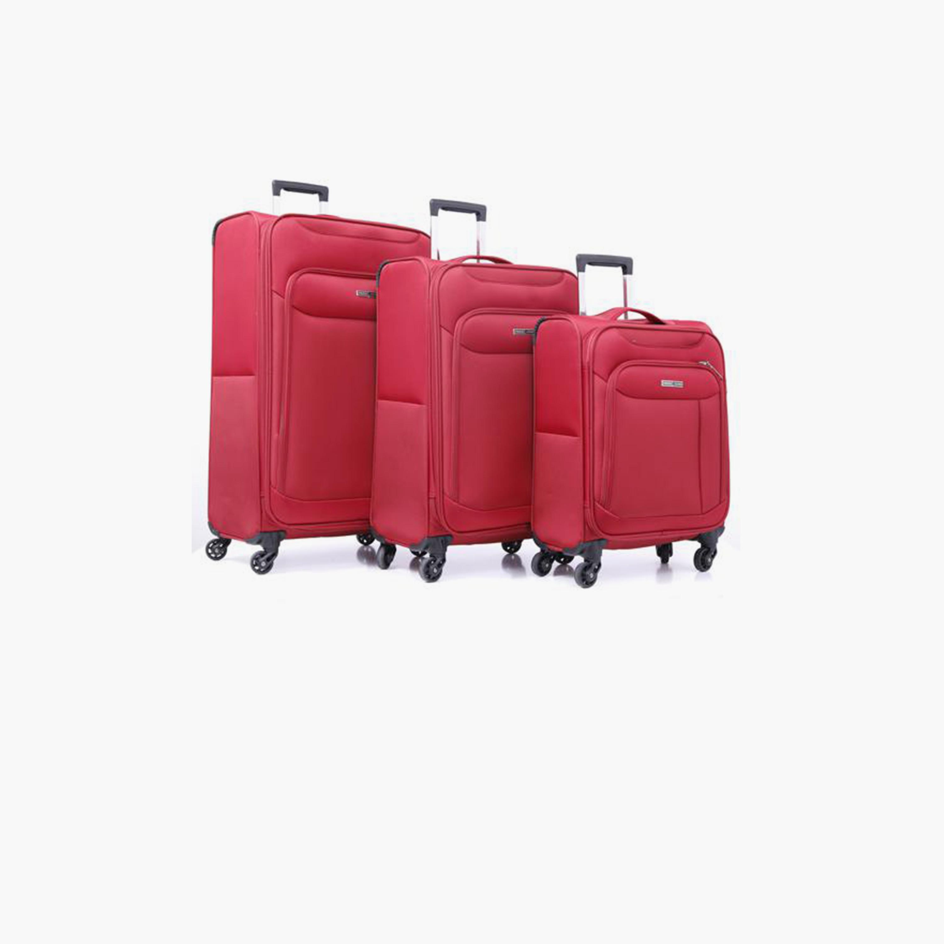 باراجون- طقم 3 شنط بوليستر بأربع عجلات دوارة وجوانب طرية مع قفل مركب-travel-luggagesandbags-luggage-image-8