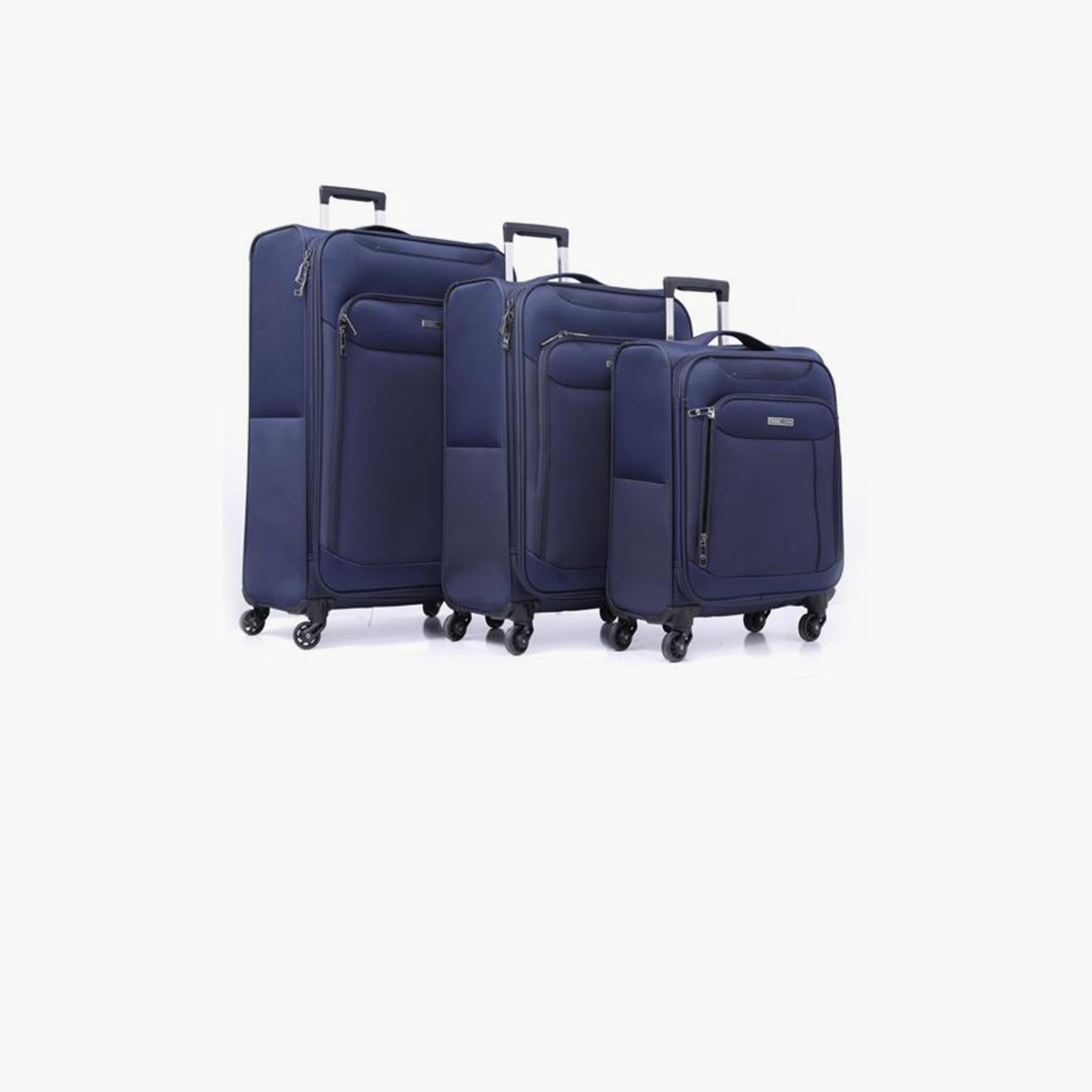 باراجون- طقم 3 شنط بوليستر بأربع عجلات دوارة وجوانب طرية مع قفل مركب-travel-luggagesandbags-luggage-image-15
