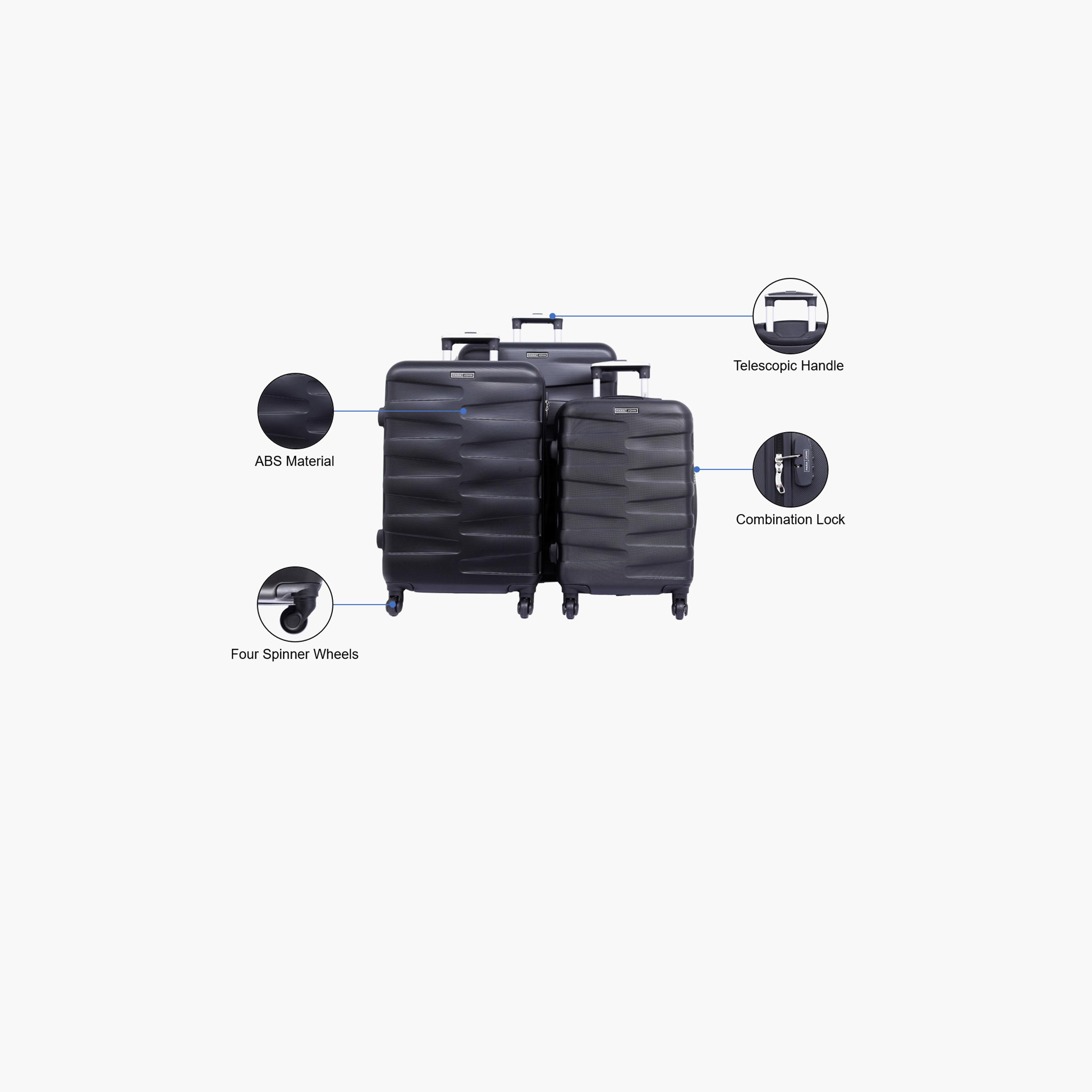 Para John Set of 3 ABS Hard Sided 4-Wheeler Spinner Trolley Bag with Combination Lock-travel-luggagesandbags-luggage-image-2