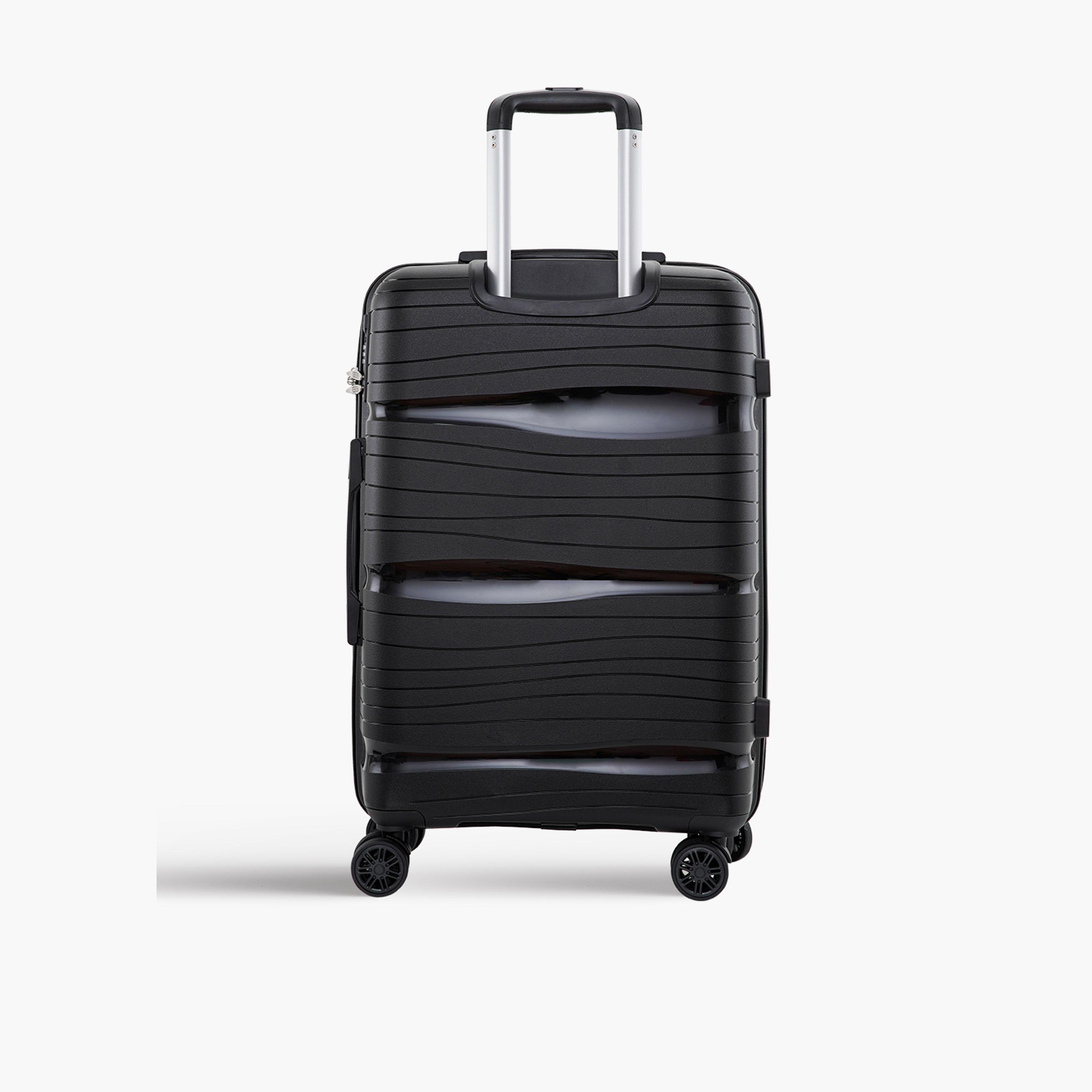 Para John Set of 3 Polypropylene Hard Sided 4-Wheeler Spinner Trolley Bag with Combination Lock-travel-luggagesandbags-luggage-image-3
