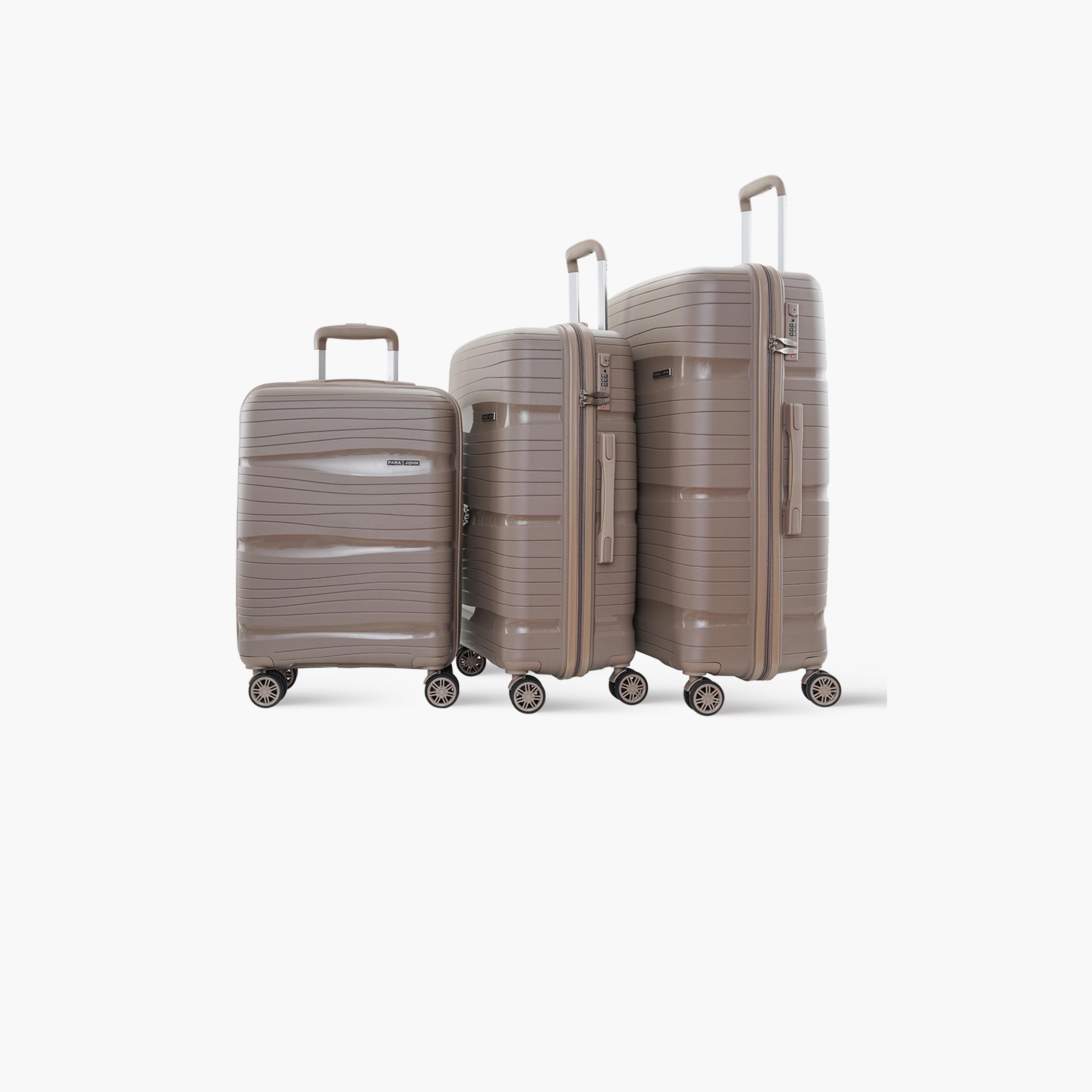 باراجون- طقم 3 شنط بولي بروبيلين بأربع عجلات دوارة وجوانب صلبة مع قفل مركب-travel-luggagesandbags-luggage-image-6