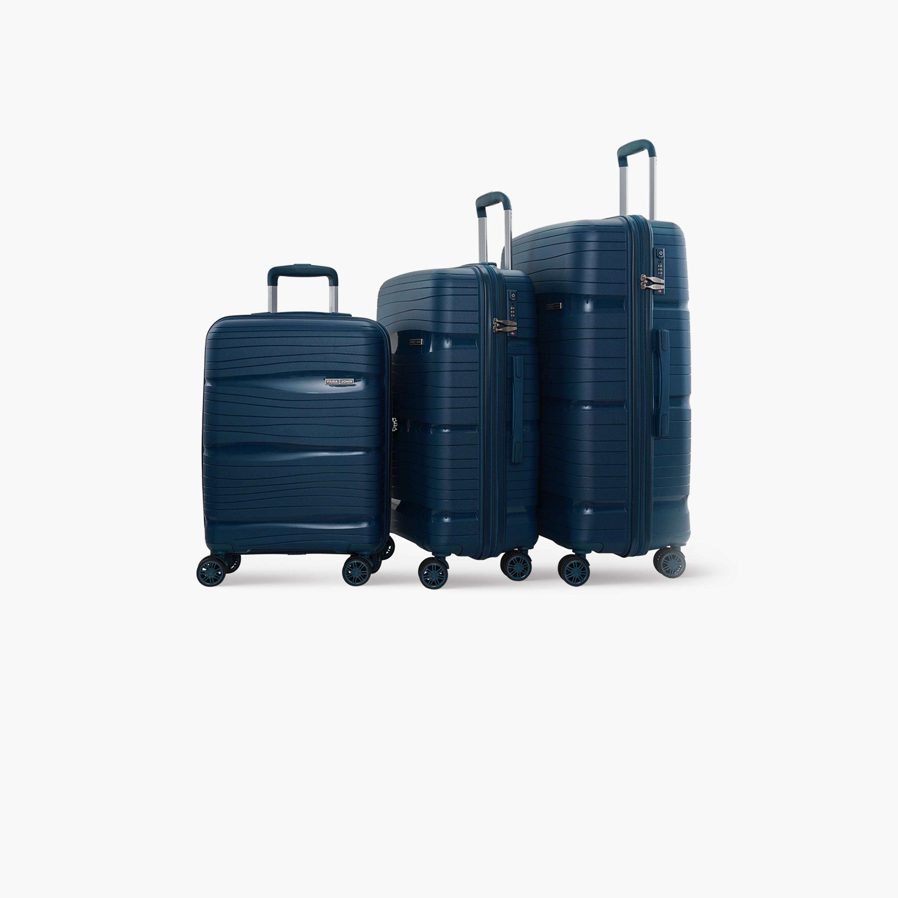 باراجون- طقم 3 شنط بولي بروبيلين بأربع عجلات دوارة وجوانب صلبة مع قفل مركب-travel-luggagesandbags-luggage-image-11