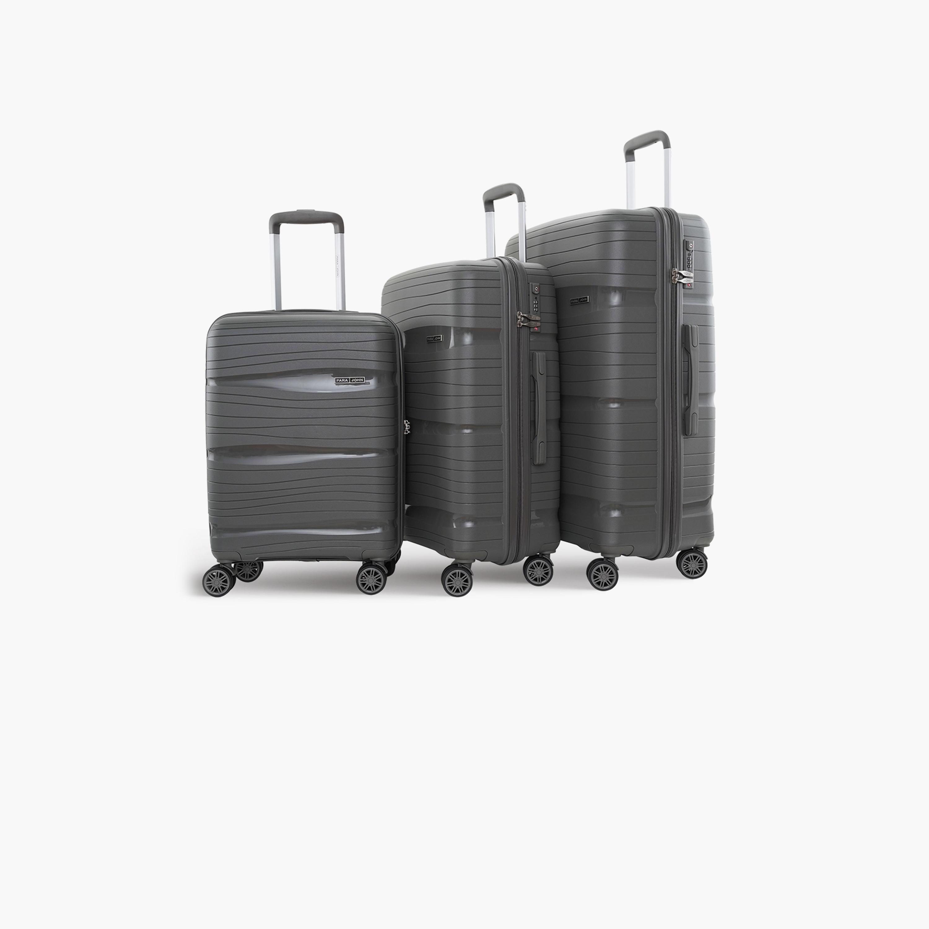 باراجون- طقم 3 شنط بولي بروبيلين بأربع عجلات دوارة وجوانب صلبة مع قفل مركب-travel-luggagesandbags-luggage-image-16