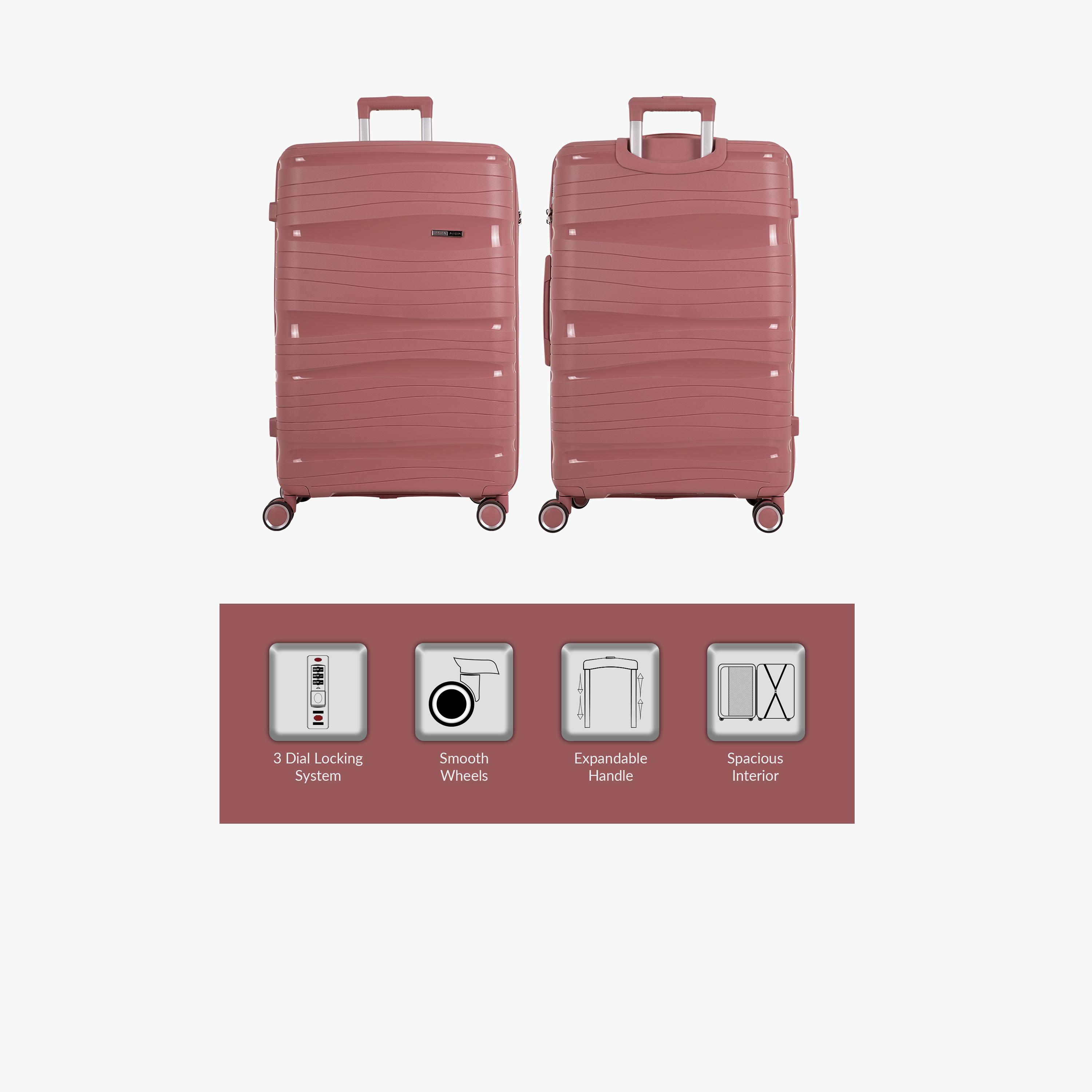باراجون- طقم 3 شنط بولي بروبيلين بأربع عجلات دوارة وجوانب صلبة مع قفل مركب-travel-luggagesandbags-luggage-image-23