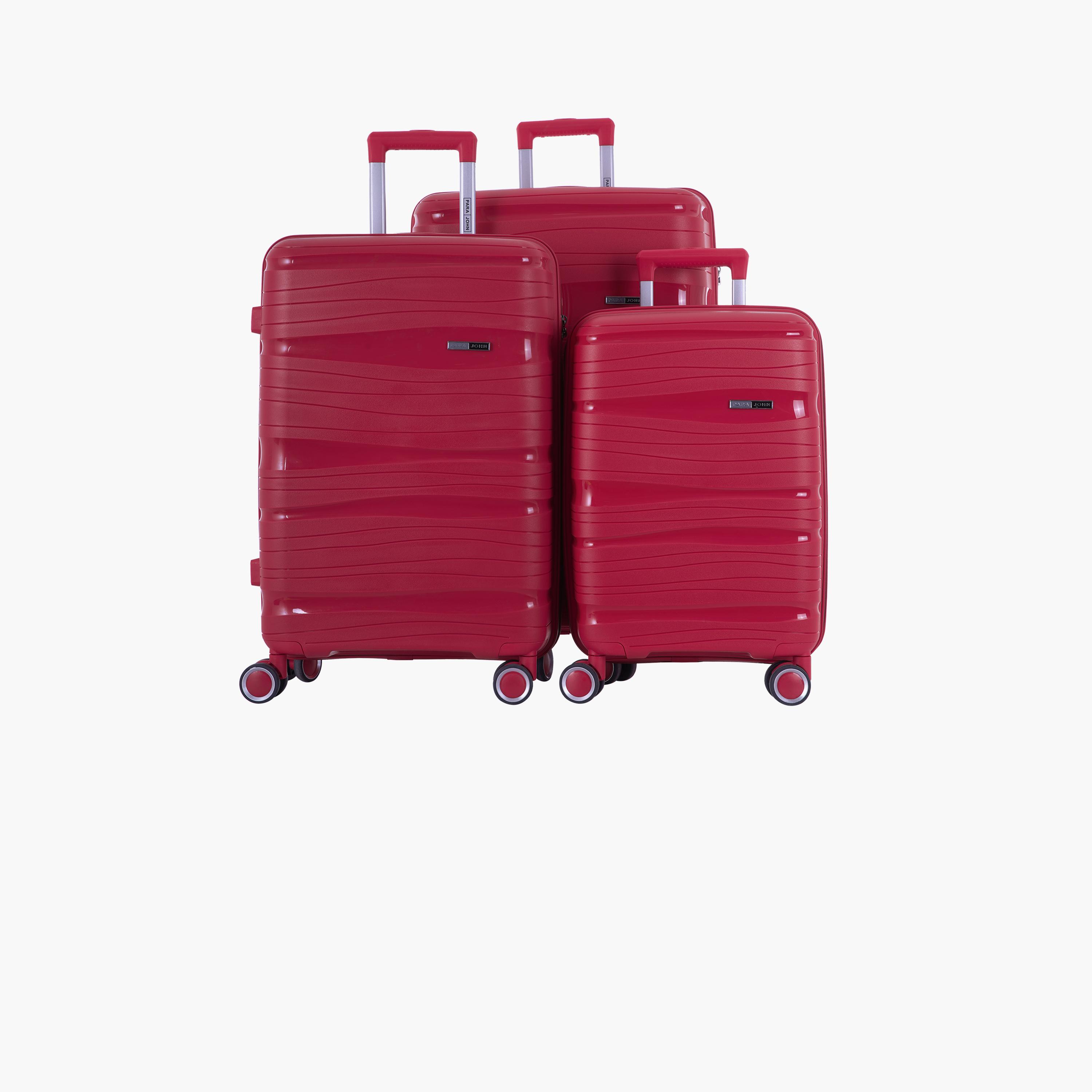 باراجون- طقم 3 شنط بولي بروبيلين بأربع عجلات دوارة وجوانب صلبة مع قفل مركب-travel-luggagesandbags-luggage-image-26