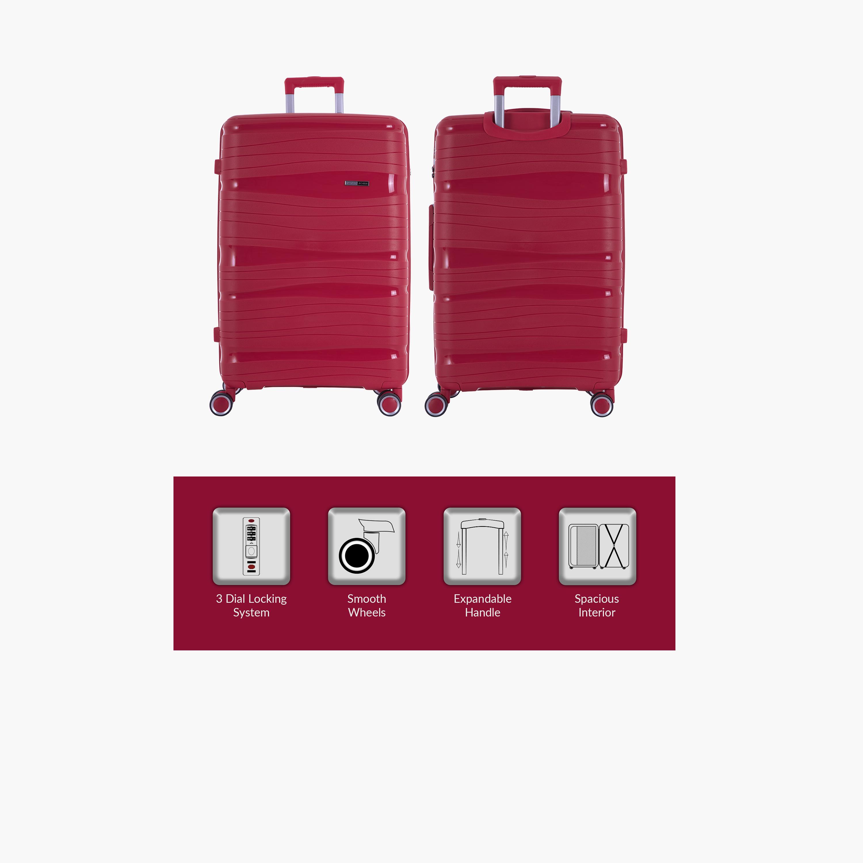 باراجون- طقم 3 شنط بولي بروبيلين بأربع عجلات دوارة وجوانب صلبة مع قفل مركب-travel-luggagesandbags-luggage-image-28