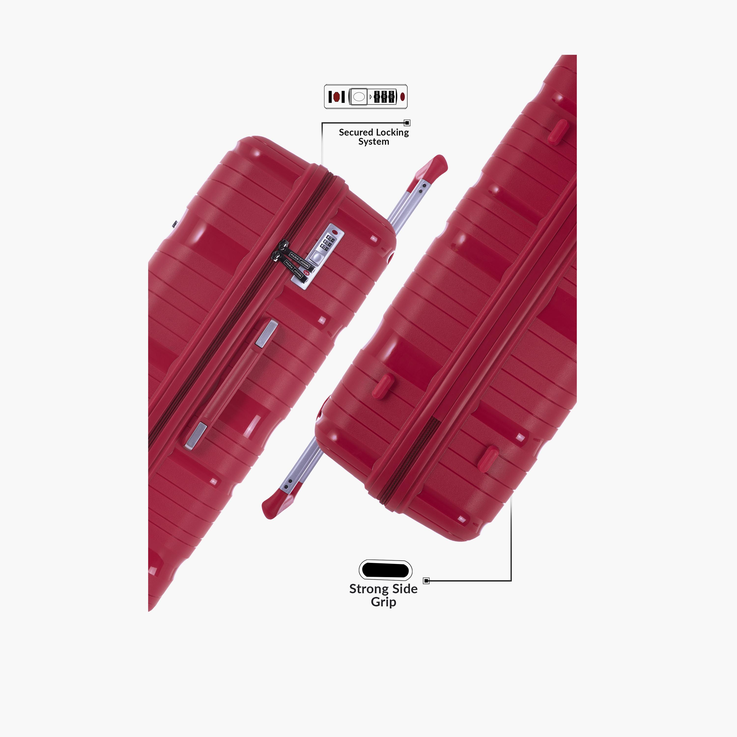 باراجون- طقم 3 شنط بولي بروبيلين بأربع عجلات دوارة وجوانب صلبة مع قفل مركب-travel-luggagesandbags-luggage-image-30