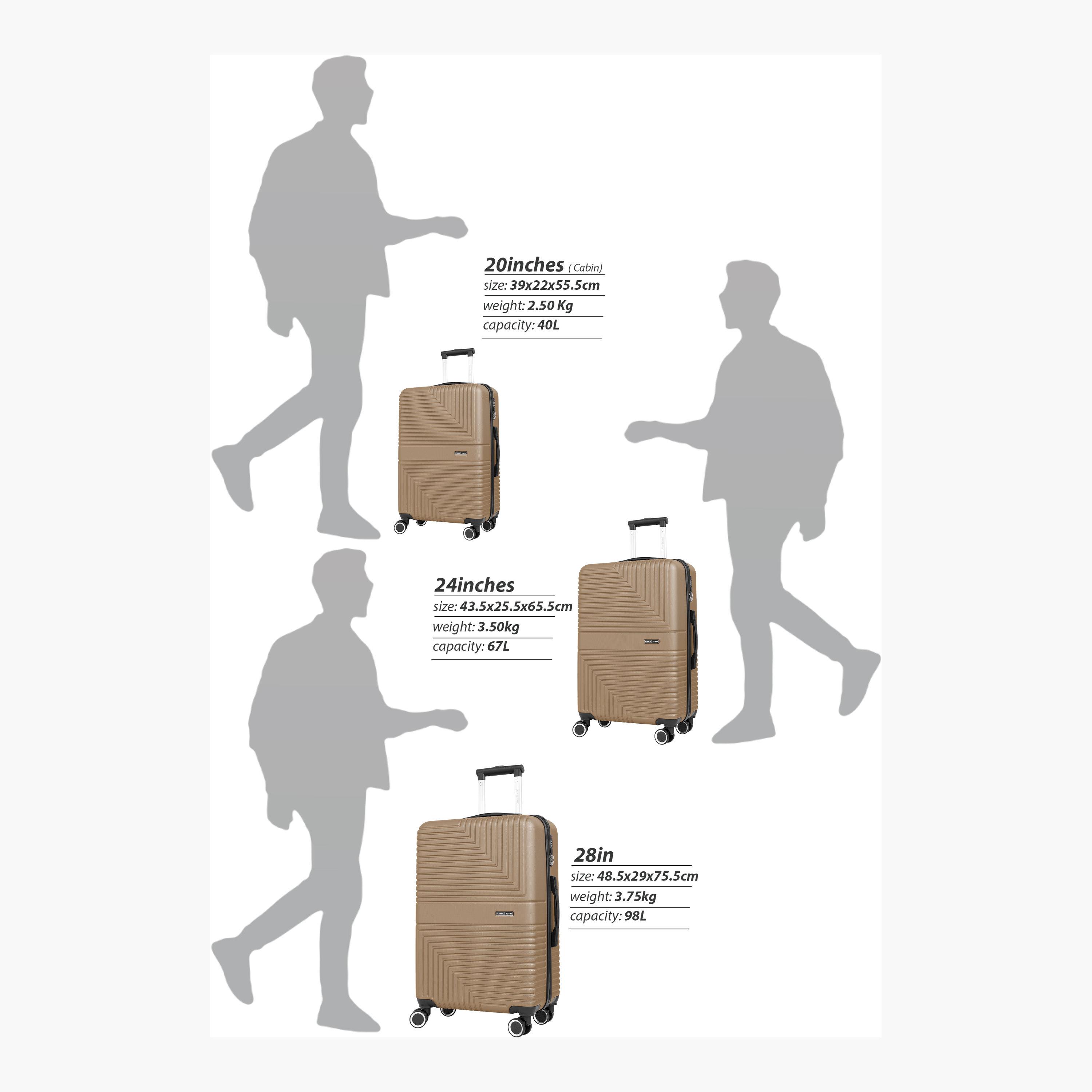 Para John Set of 3 ABS Hard Sided 4-Wheeler Spinner Trolley Bag with Combination Lock-travel-luggagesandbags-luggage-image-5