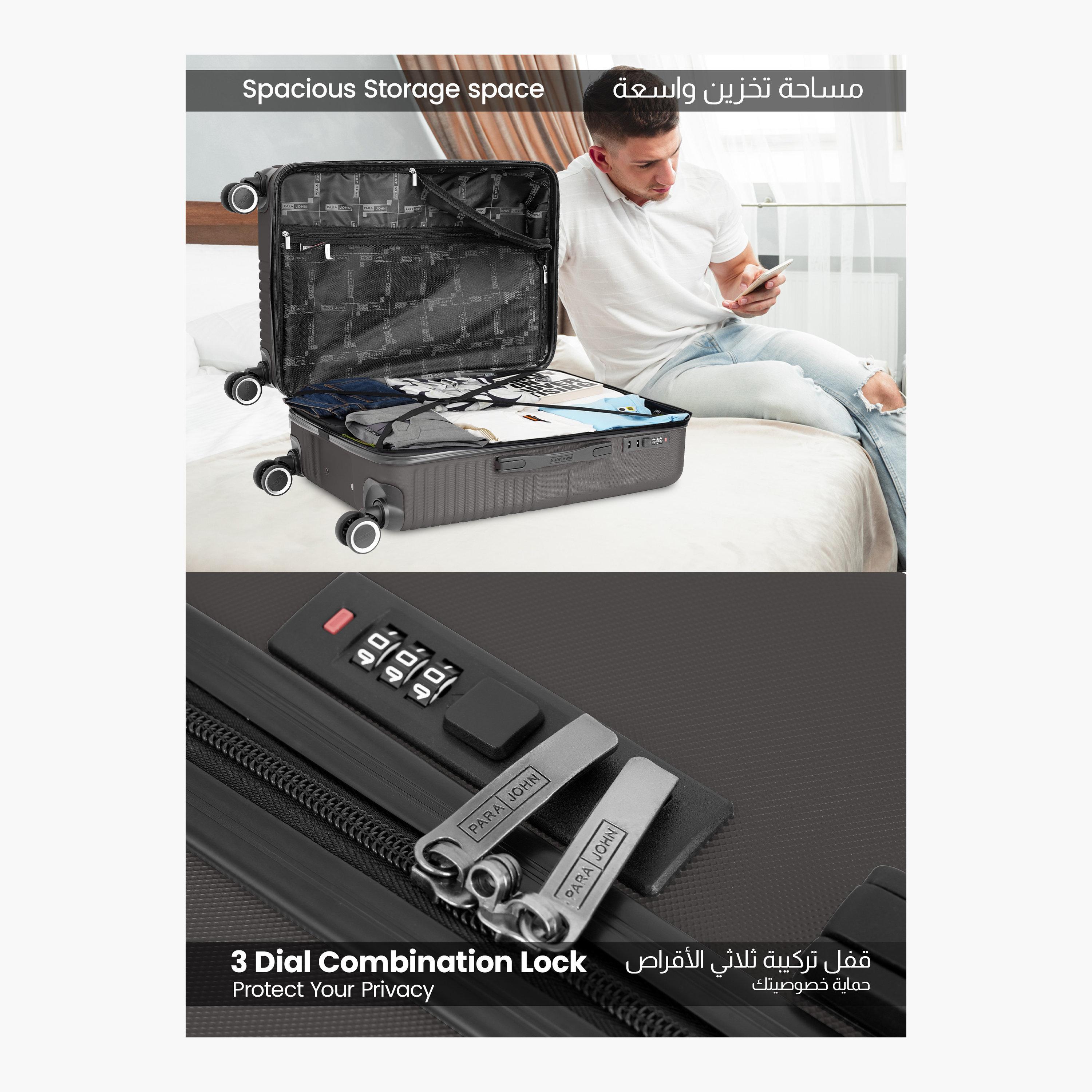 Para John Set of 3 ABS Hard Sided 4-Wheeler Spinner Trolley Bag with Combination Lock-travel-luggagesandbags-luggage-image-4