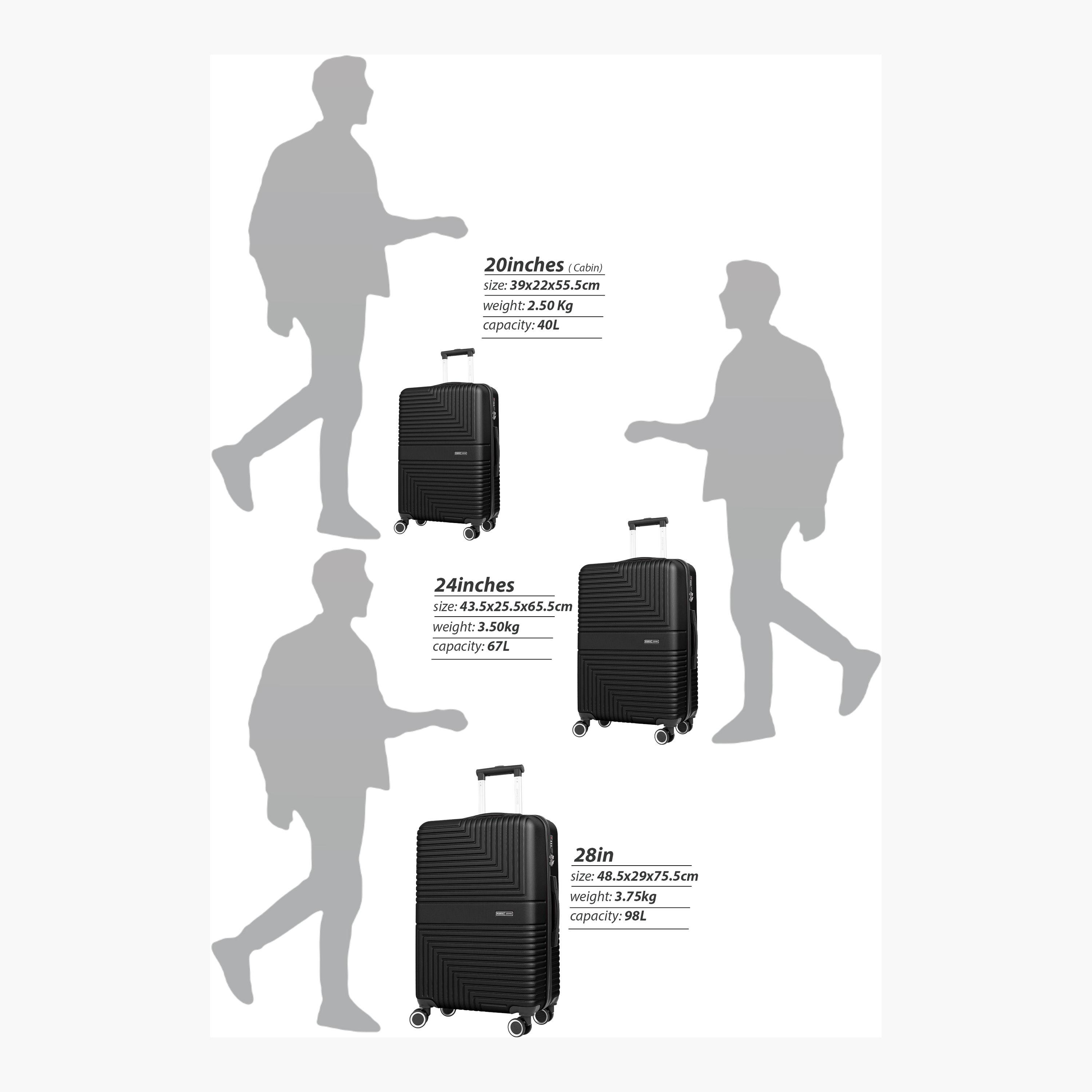 Para John Set of 3 ABS Hard Sided 4-Wheeler Spinner Trolley Bag with Combination Lock-travel-luggagesandbags-luggage-image-5