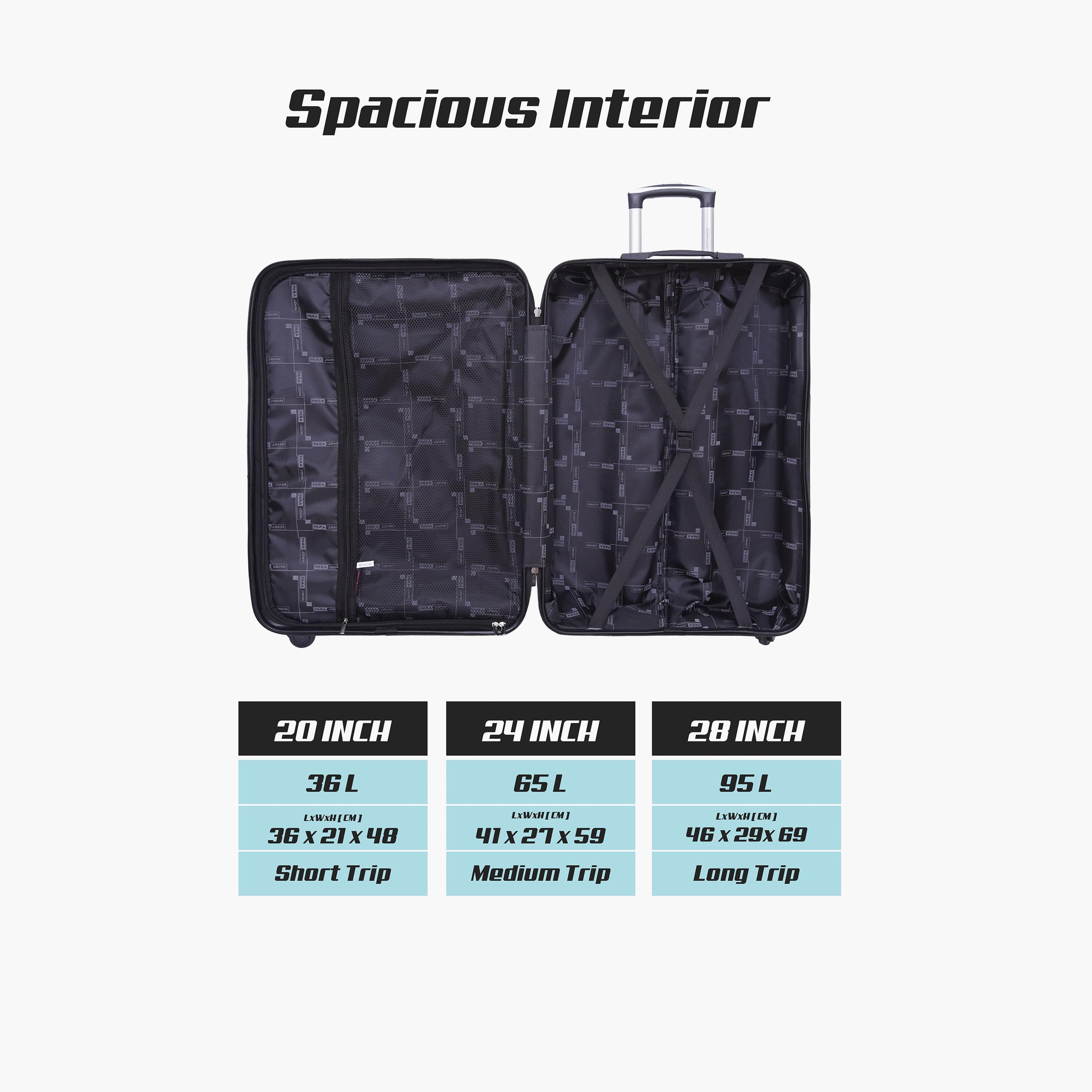 باراجون- طقم 3 شنط بأربع عجلات دوارة من مادة ABS وجوانب صلبة مع قفل مركب-travel-luggagesandbags-luggage-image-20