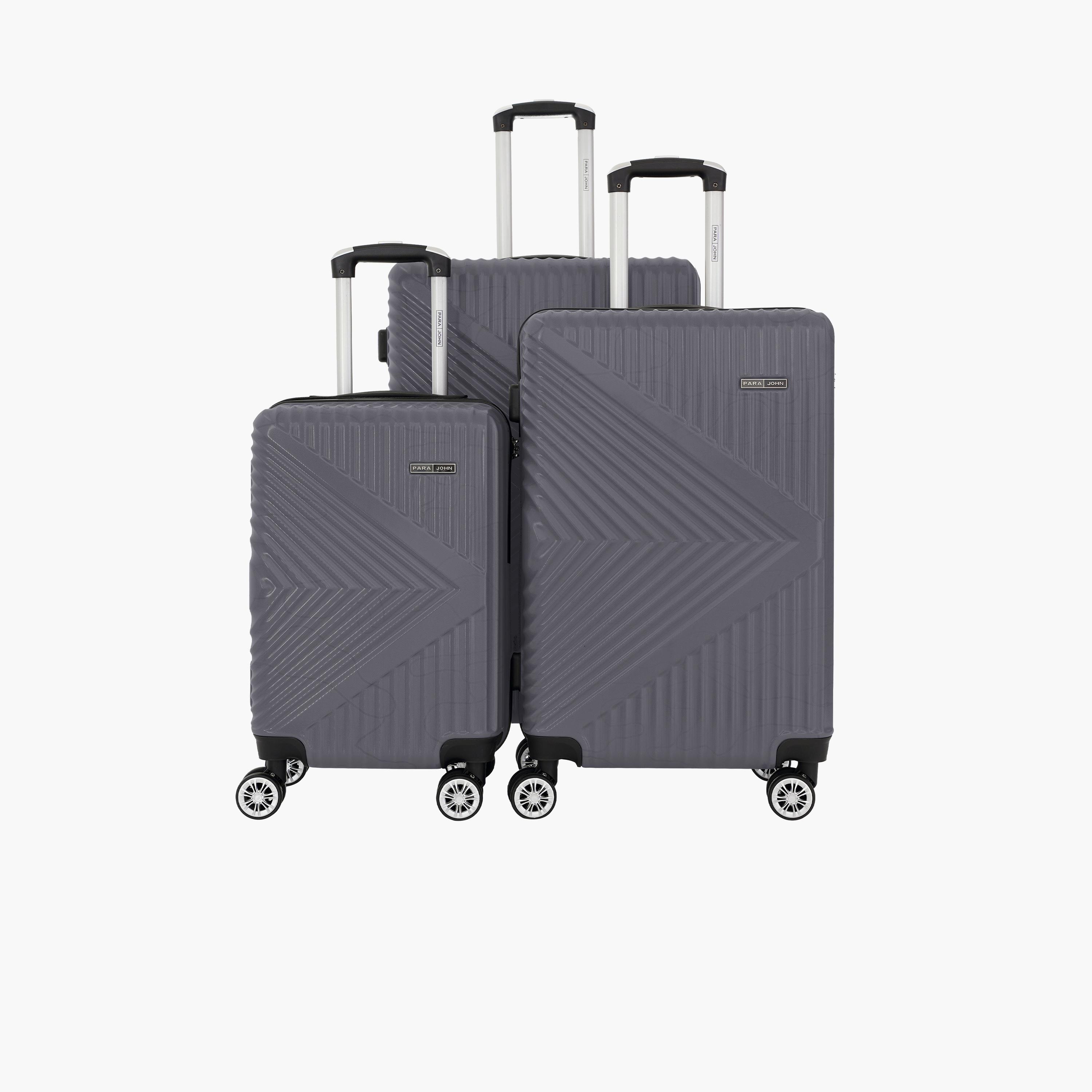Para John Set of 3 Polycarbonate with ABS Hard Sided 4-Wheeler Spinner Trolley Bag with Combination Lock-travel-luggagesandbags-luggage-image-9