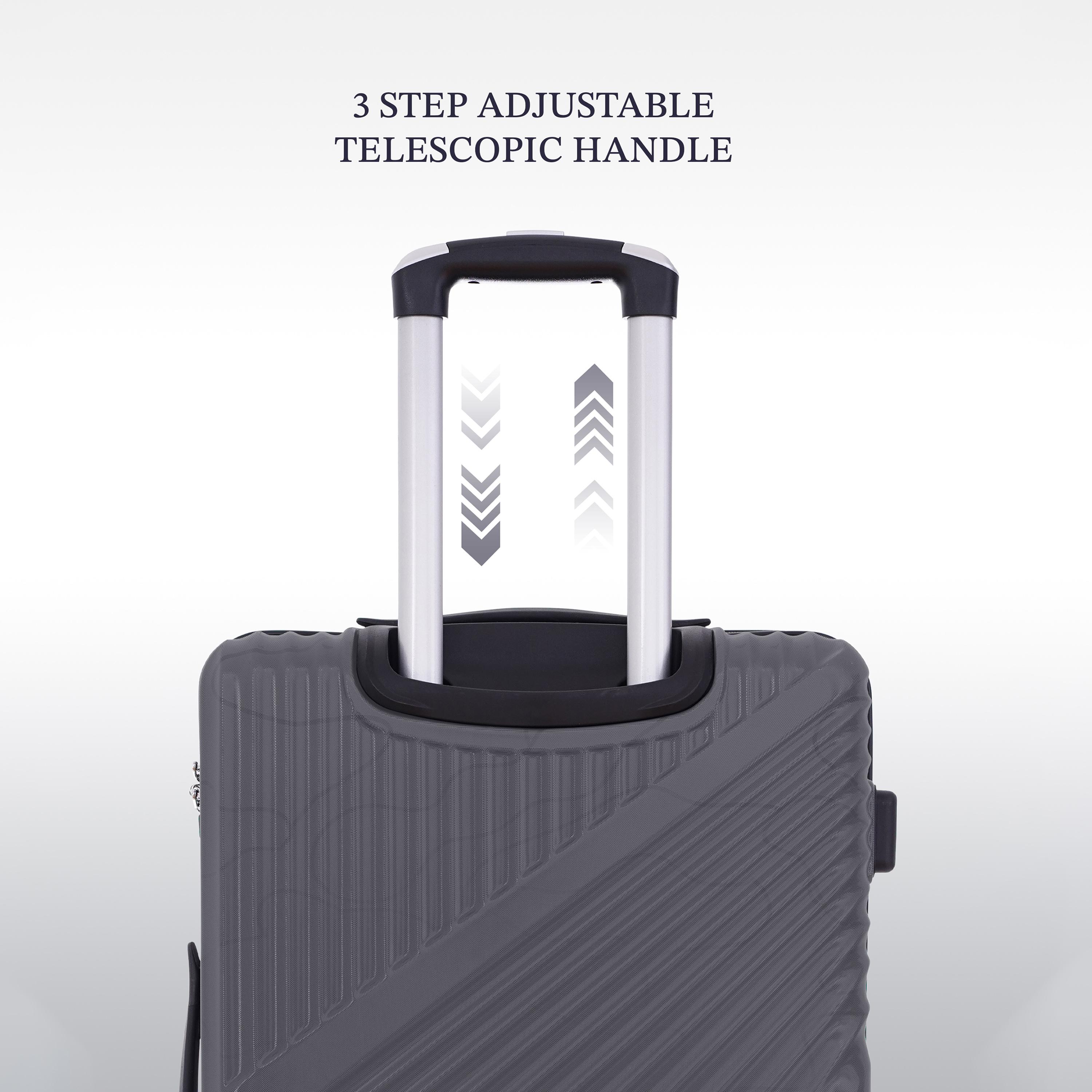 Para John Set of 3 Polycarbonate with ABS Hard Sided 4-Wheeler Spinner Trolley Bag with Combination Lock-travel-luggagesandbags-luggage-image-10