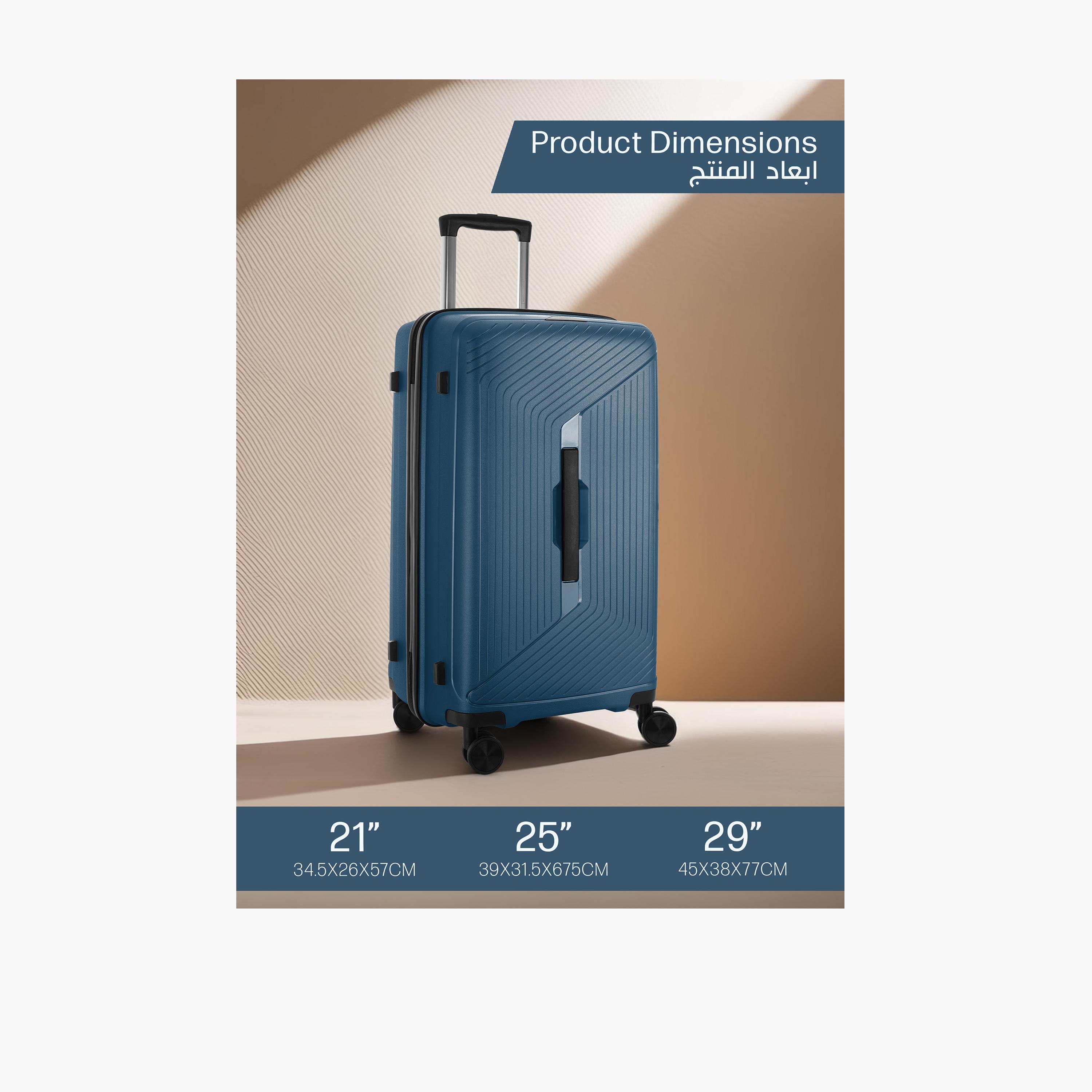 باراجون- طقم 3 شنط بولي بروبيلين بأربع عجلات دوارة وجوانب صلبة مع قفل مركب-travel-luggagesandbags-luggage-image-7