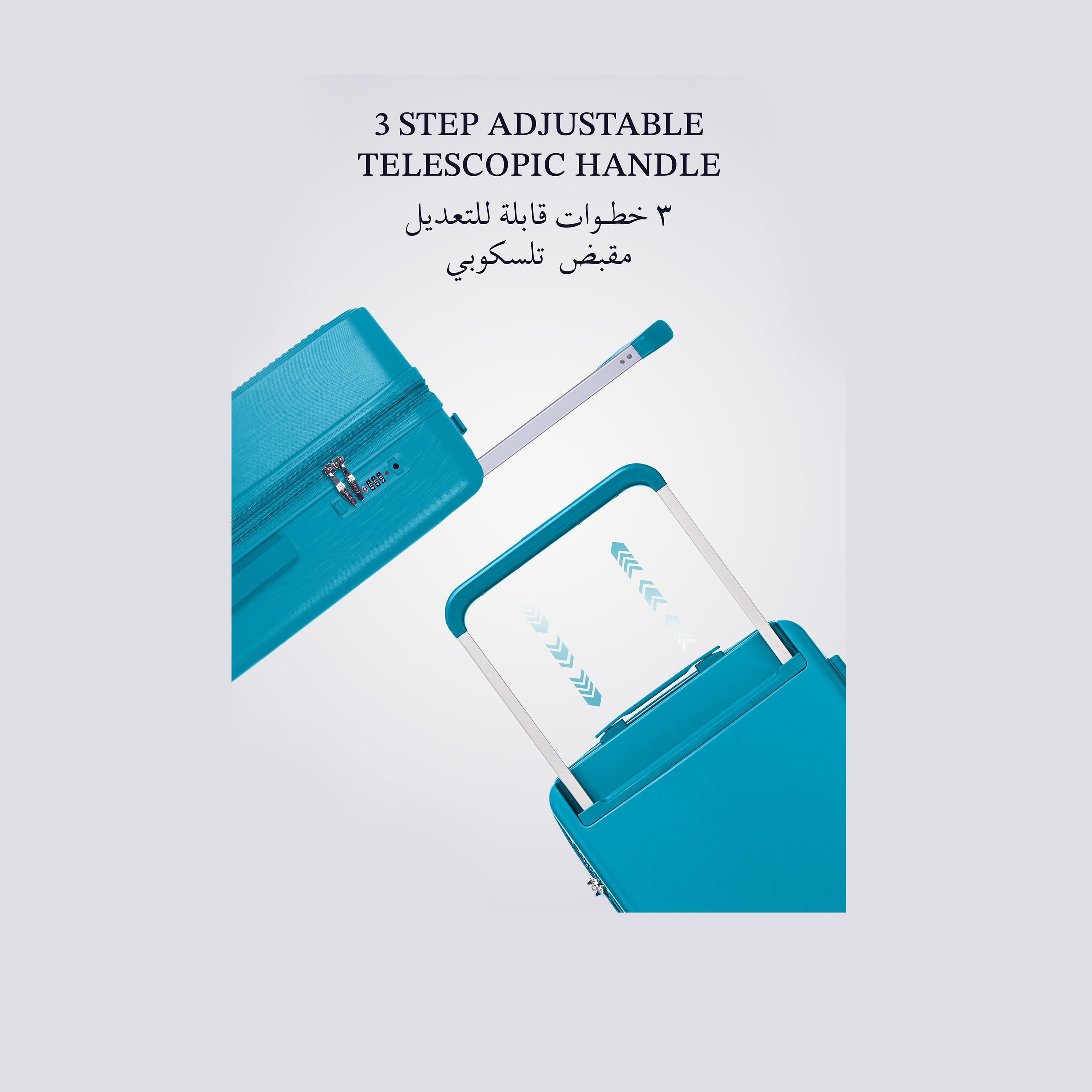 باراجون- طقم 3 شنط بولي بروبيلين بأربع عجلات دوارة وجوانب صلبة مع قفل مركب-travel-luggagesandbags-luggage-image-8