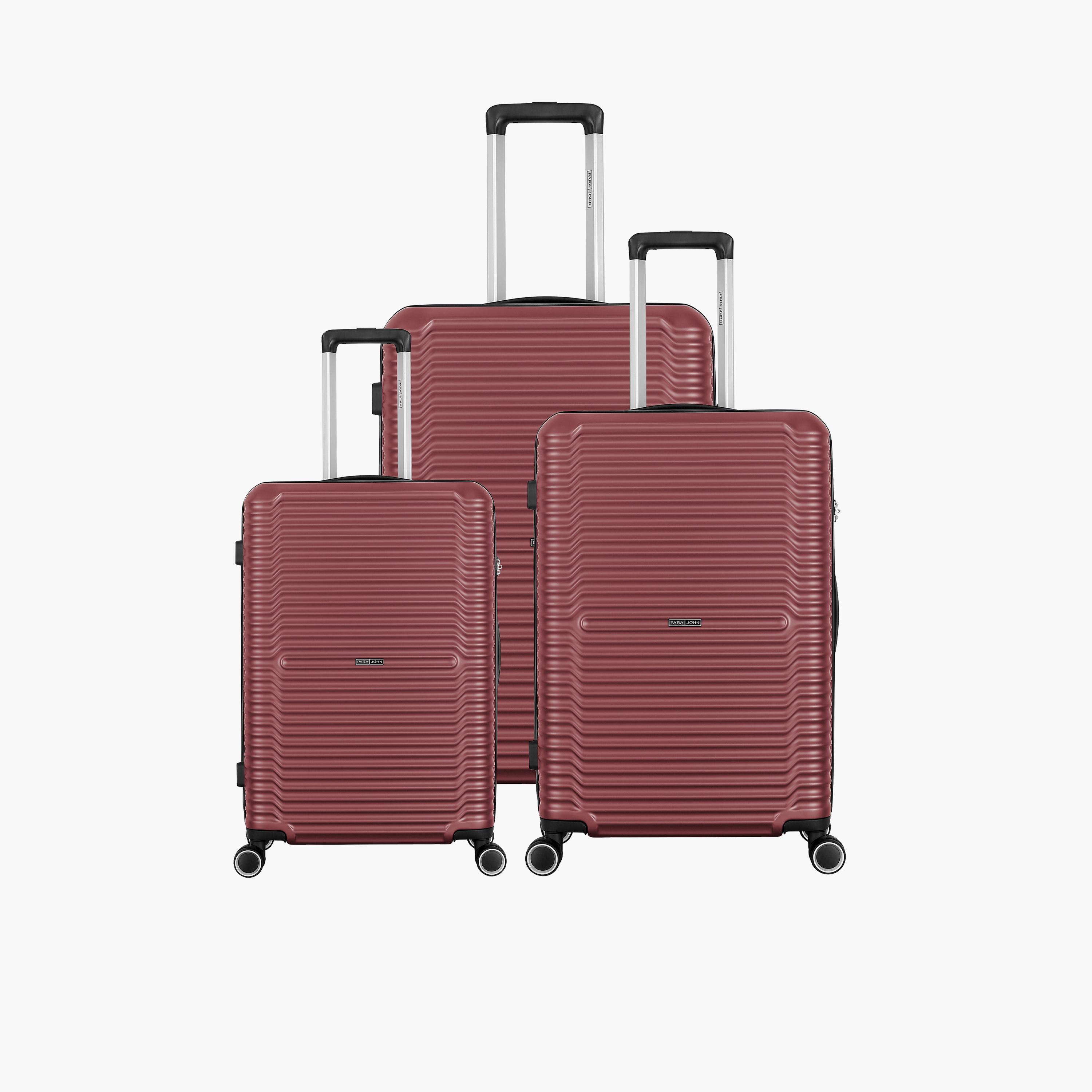 Para John Set of 3 Polycarbonate with ABS Hard Sided 4-Wheeler Spinner Trolley Bag with Combination Lock-travel-luggagesandbags-luggage-image-6