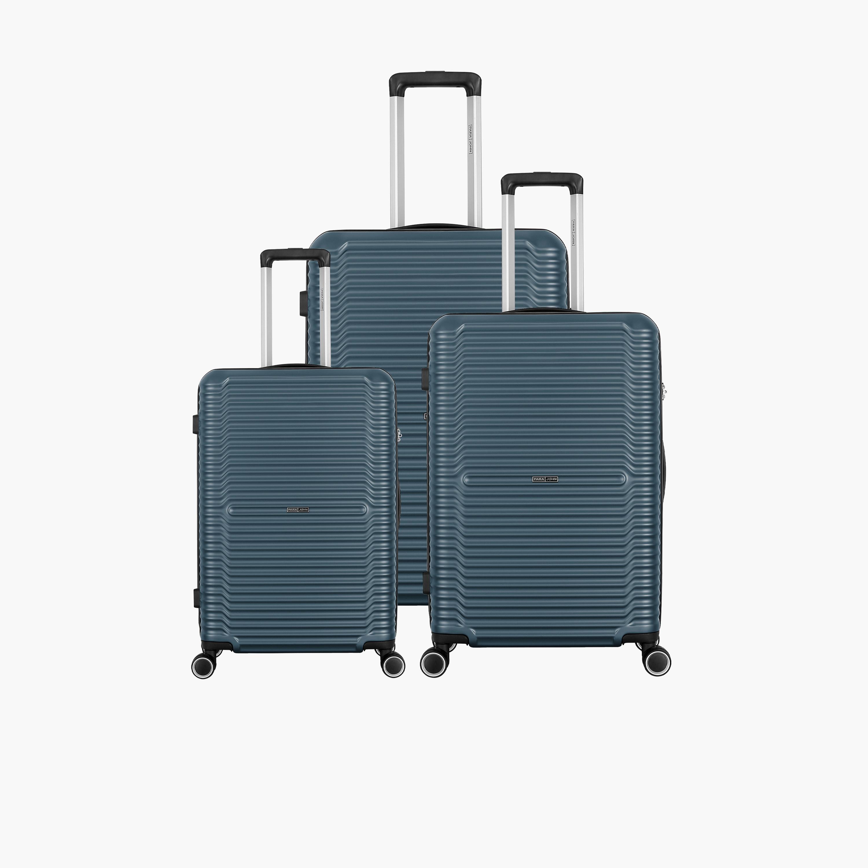 Para John Set of 3 Polycarbonate with ABS Hard Sided 4-Wheeler Spinner Trolley Bag with Combination Lock-travel-luggagesandbags-luggage-image-16