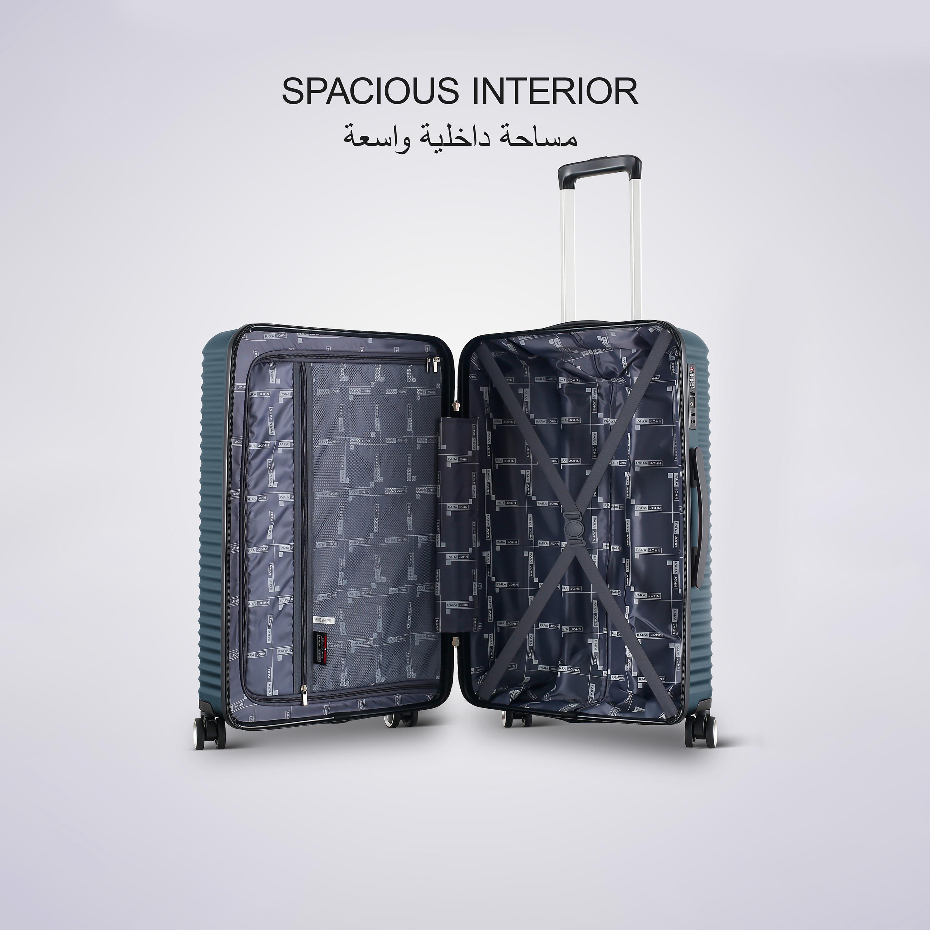 Para John Set of 3 Polycarbonate with ABS Hard Sided 4-Wheeler Spinner Trolley Bag with Combination Lock-travel-luggagesandbags-luggage-image-20