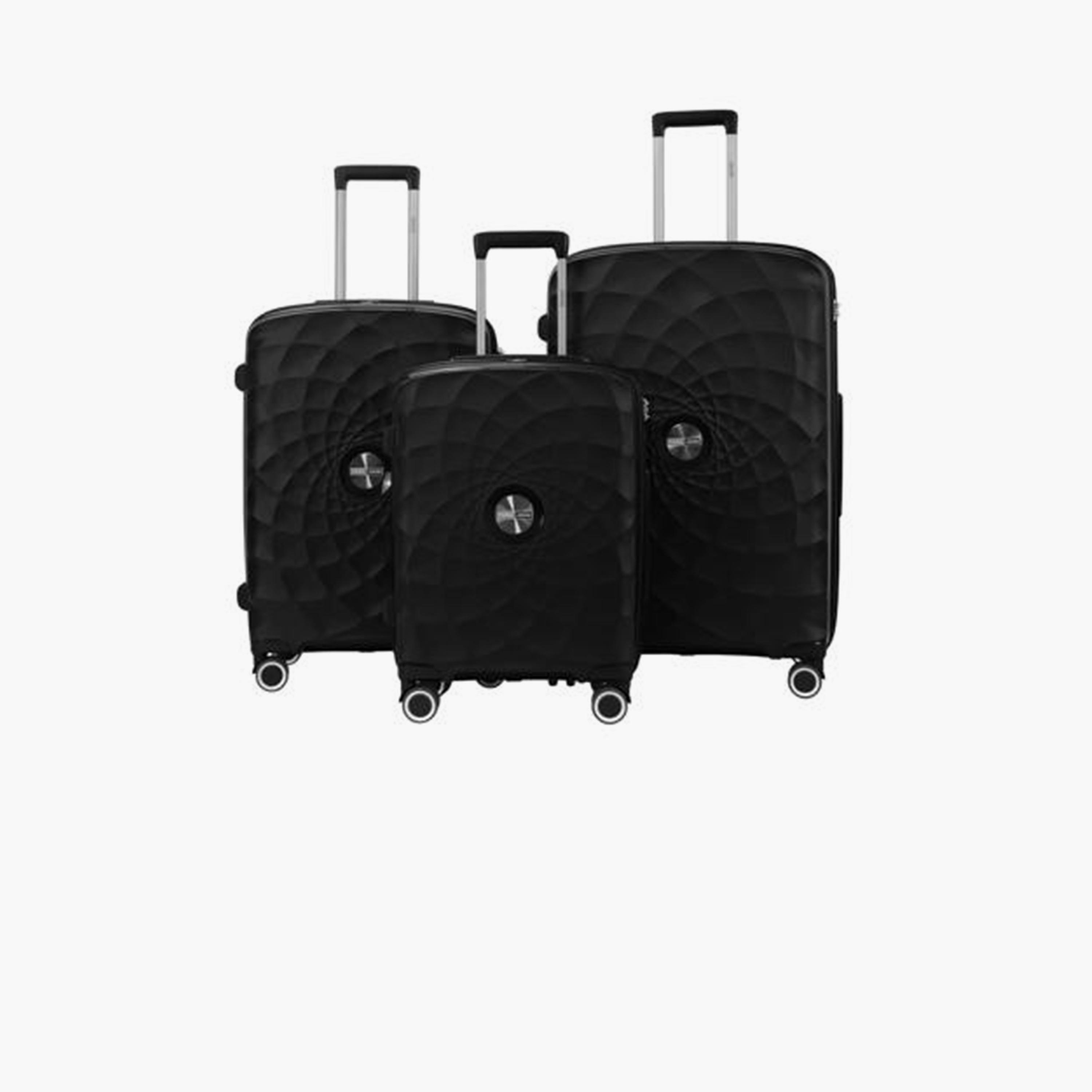 Para John Set of 3 Polypropylene Hard Sided 4-Wheeler Spinner Trolley Bag with Combination Lock-travel-luggagesandbags-luggage-image-1