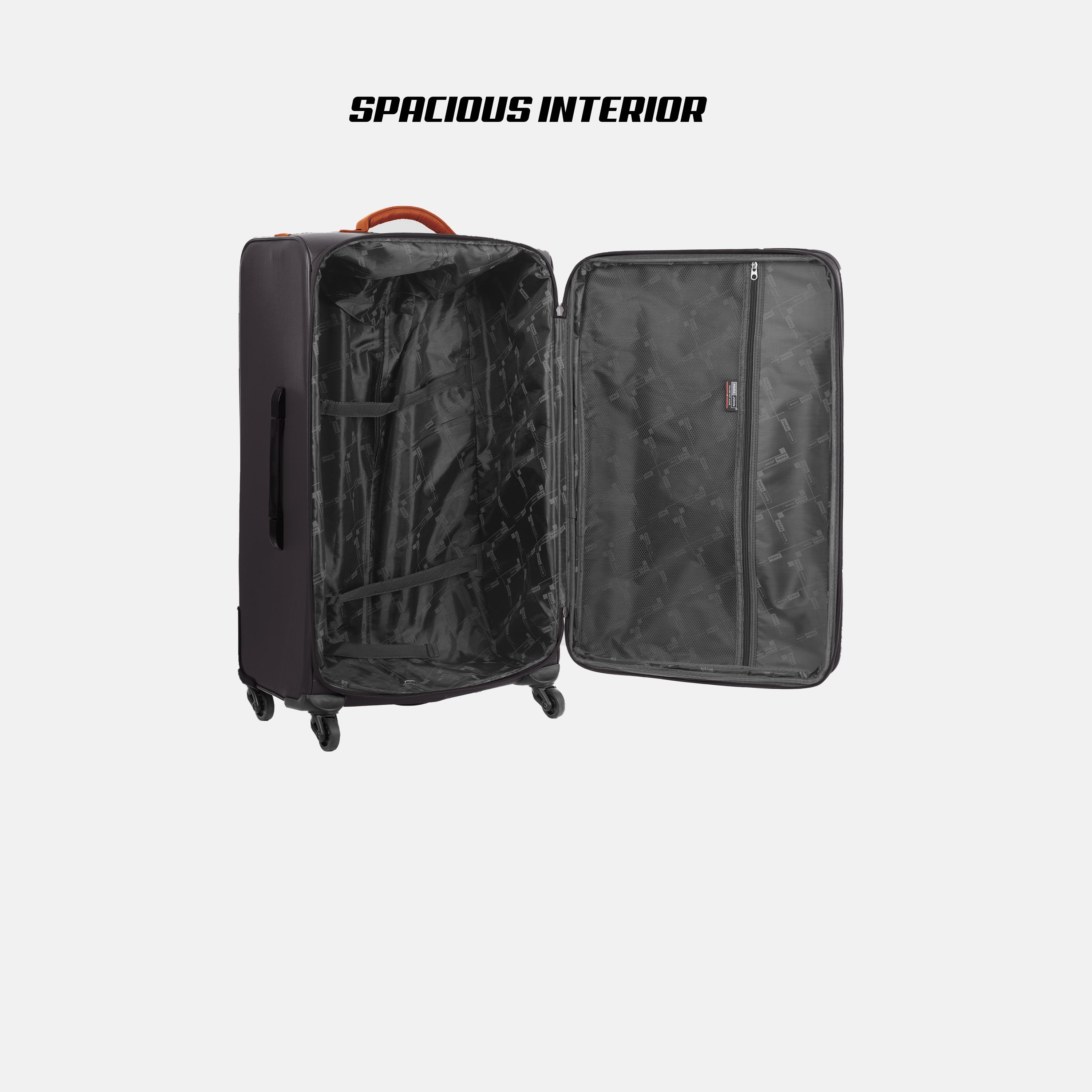 باراجون- طقم 4 شنط بولي يوريثين بأربع عجلات دوارة وجوانب طرية مع قفل مركب-travel-luggagesandbags-luggage-image-3