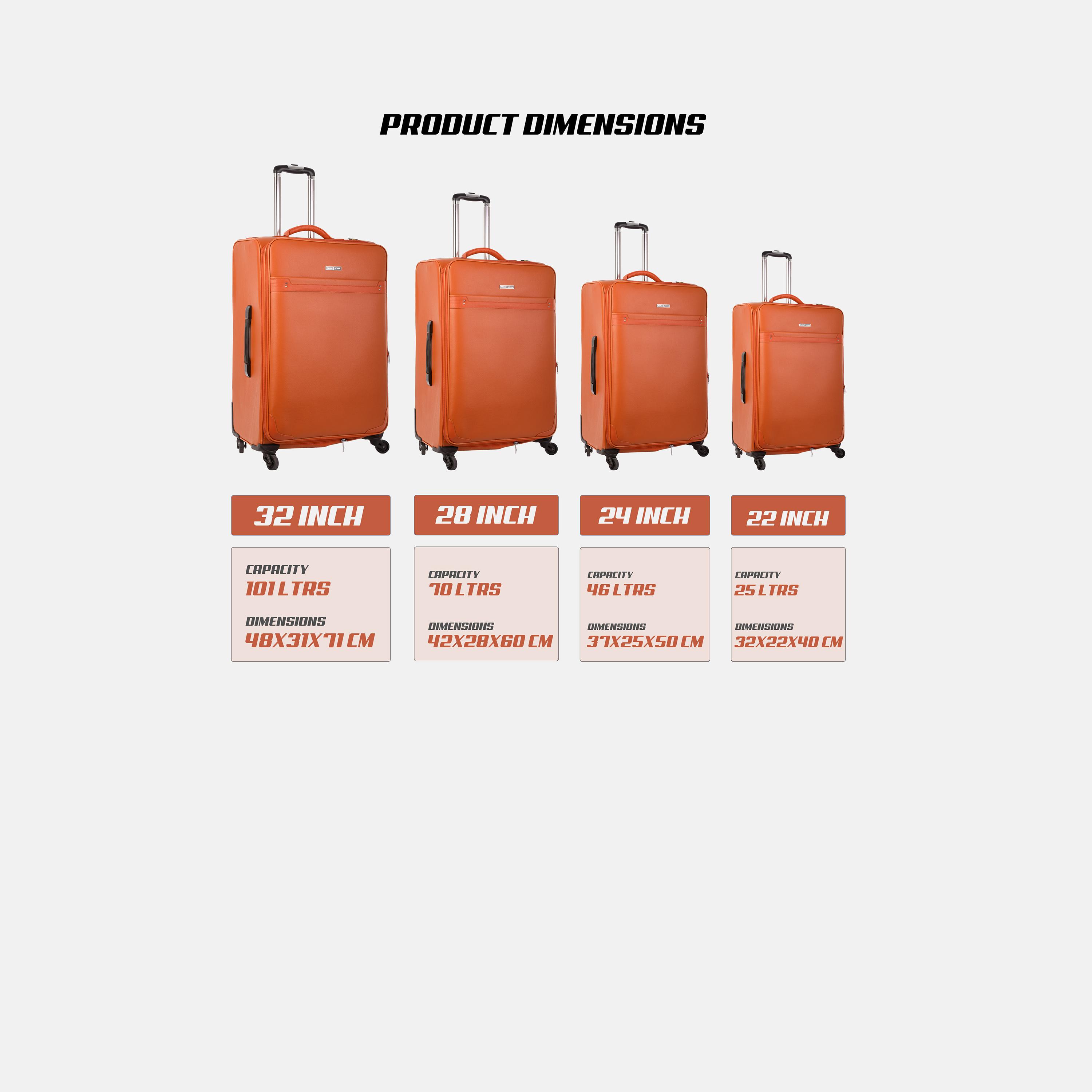 باراجون- طقم 4 شنط بولي يوريثين بأربع عجلات دوارة وجوانب طرية مع قفل مركب-travel-luggagesandbags-luggage-image-5