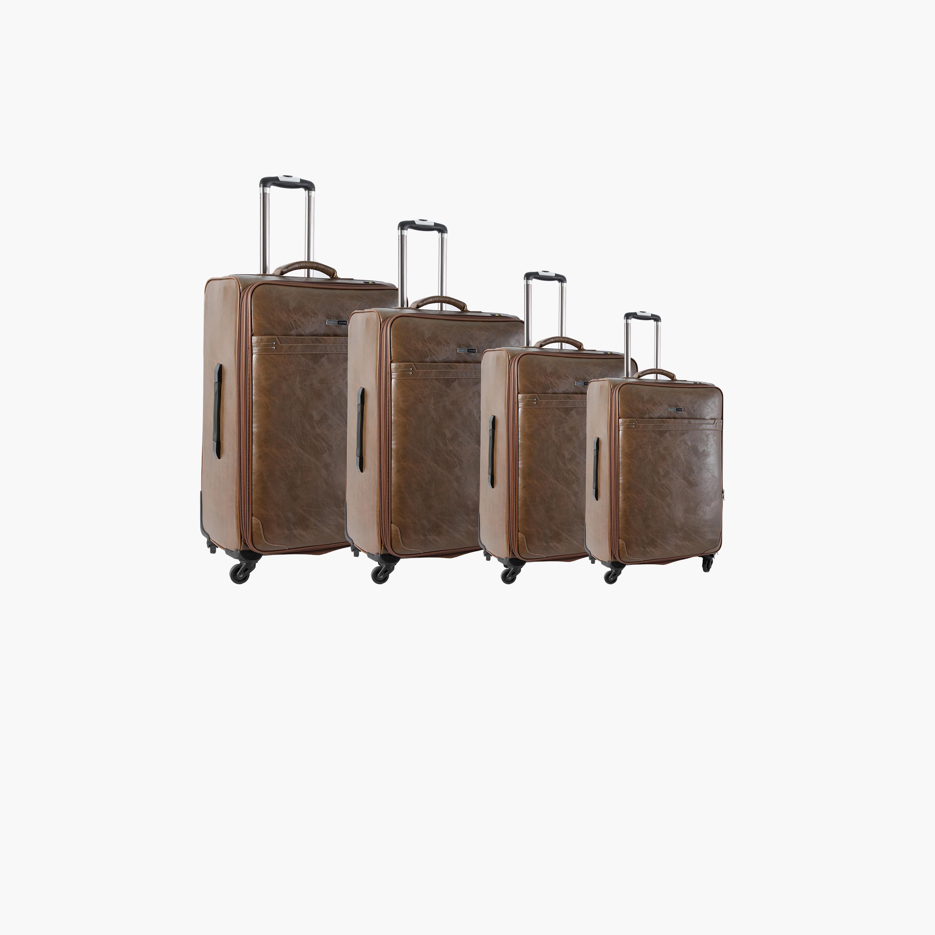 باراجون- طقم 4 شنط بولي يوريثين بأربع عجلات دوارة وجوانب طرية مع قفل مركب-travel-luggagesandbags-luggage-image-1