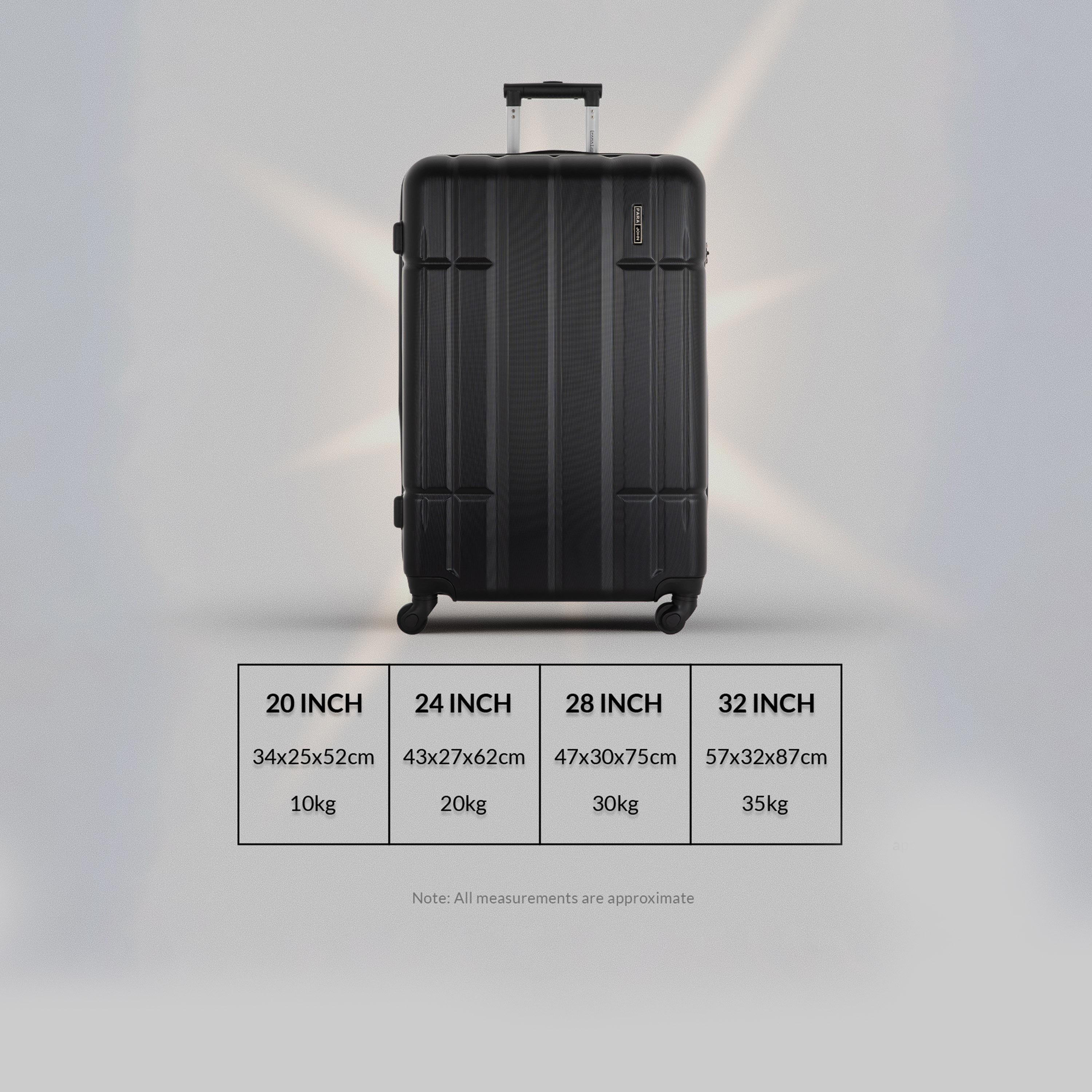 Para John Set of 4 ABS Hard Sided 4-Wheeler Spinner Trolley Bag with Combination Lock-travel-luggagesandbags-luggage-image-3