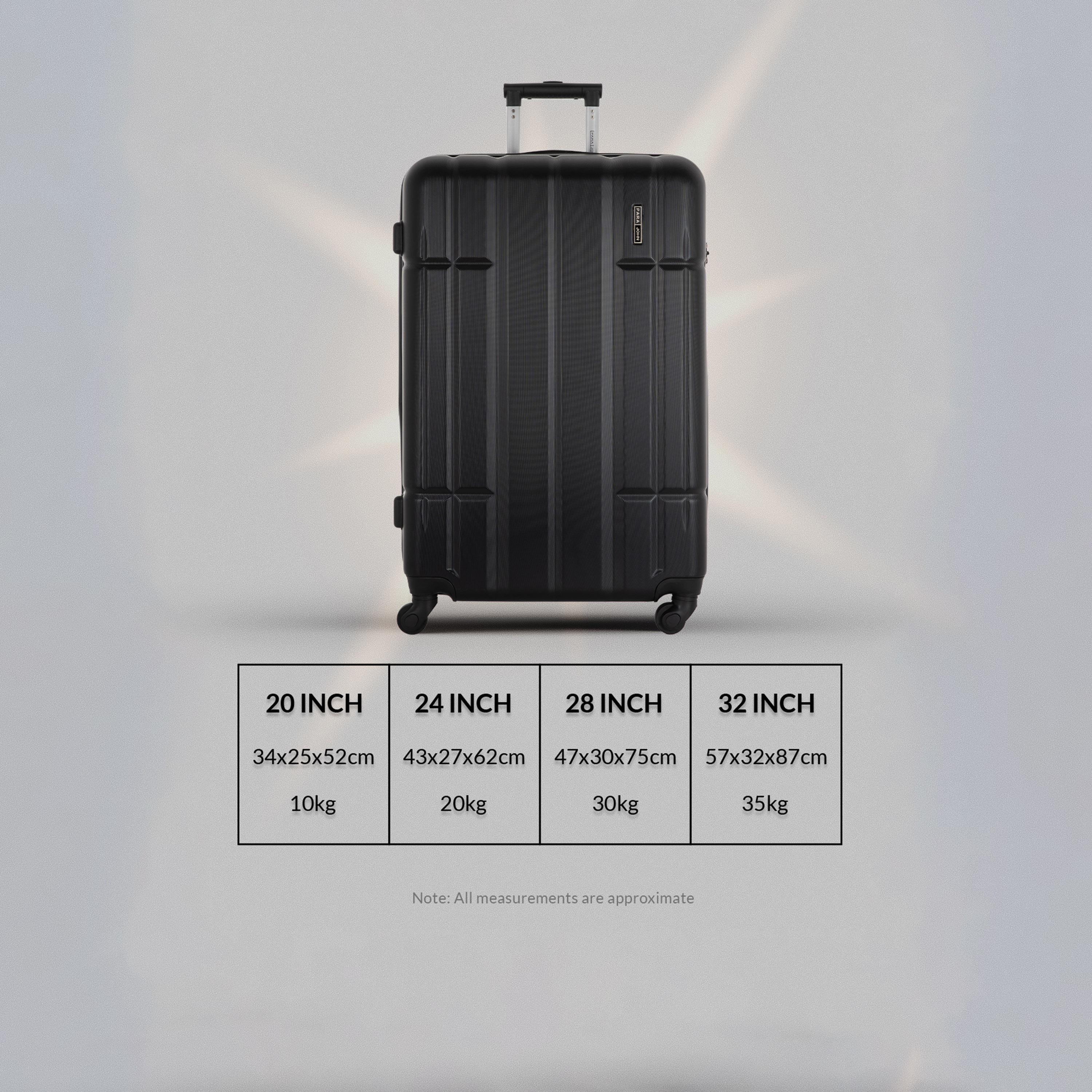 Para John Set of 4 ABS Hard Sided 4-Wheeler Spinner Trolley Bag with Combination Lock-travel-luggagesandbags-luggage-image-7