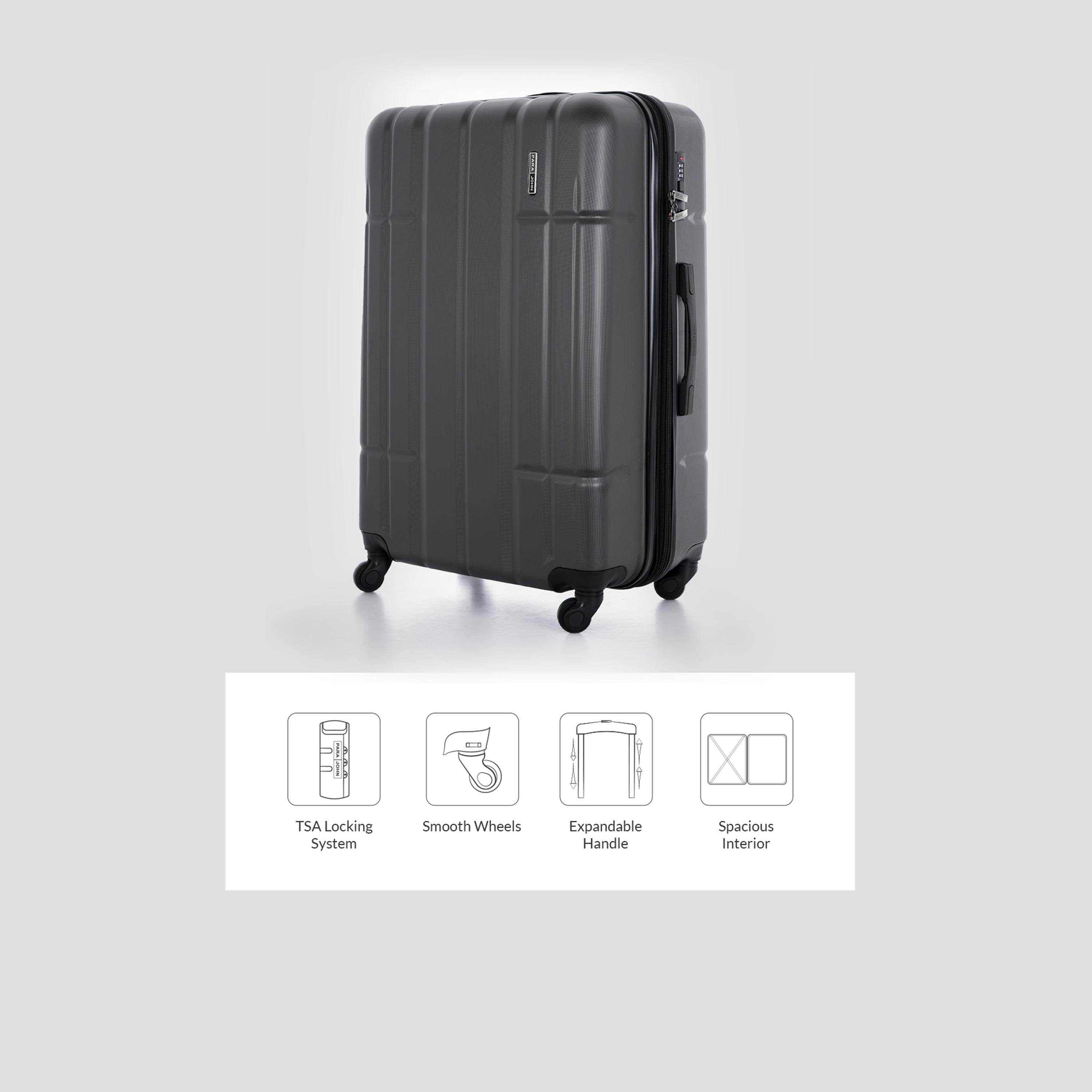 باراجون- طقم 4 شنط من مادة ABS بأربع عجلات دوارة وجوانب صلبة مع قفل مركب-travel-luggagesandbags-luggage-image-3
