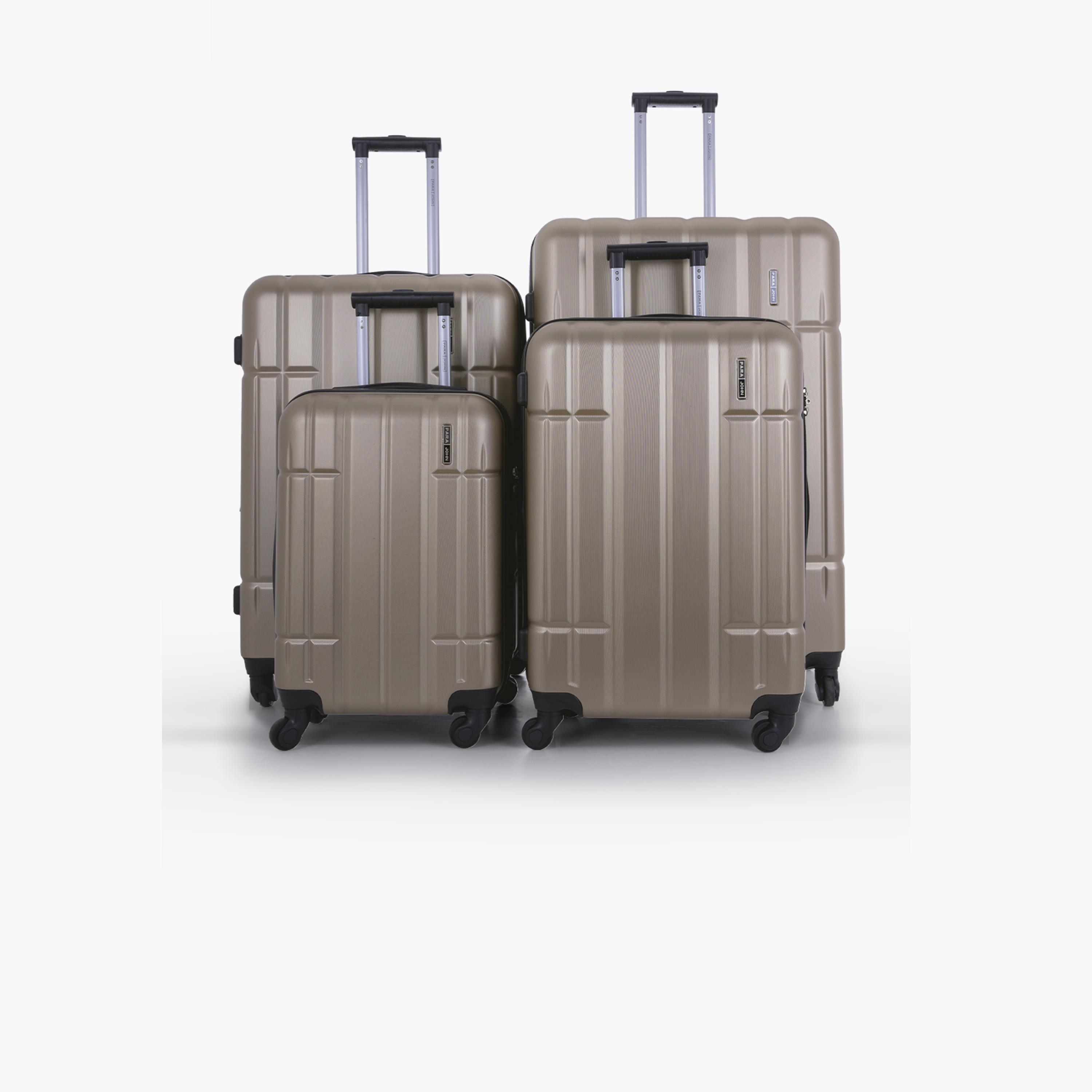 Para John Set of 4 ABS Hard Sided 4-Wheeler Spinner Trolley Bag with Combination Lock-travel-luggagesandbags-luggage-image-1