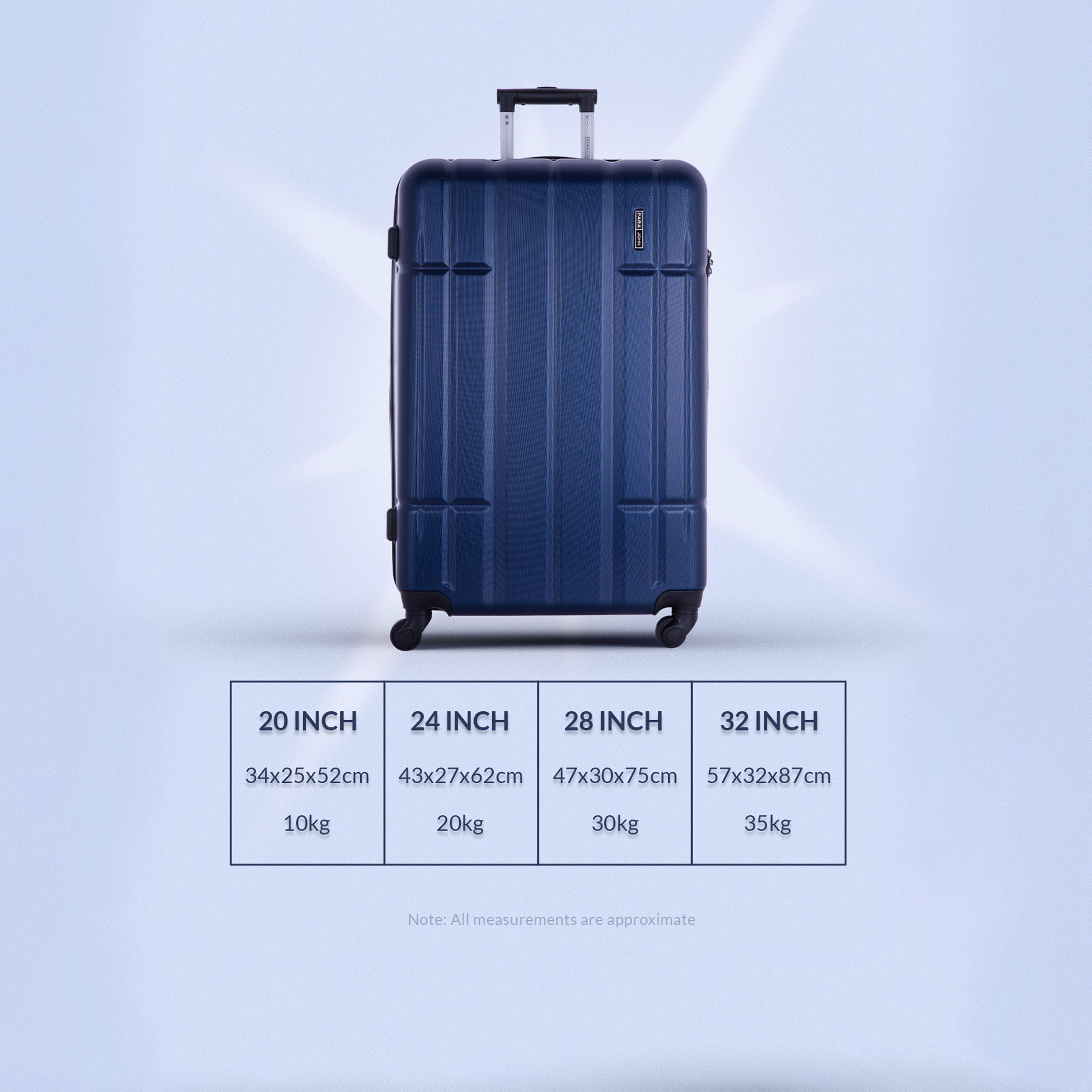 Para John Set of 4 ABS Hard Sided 4-Wheeler Spinner Trolley Bag with Combination Lock-travel-luggagesandbags-luggage-image-6