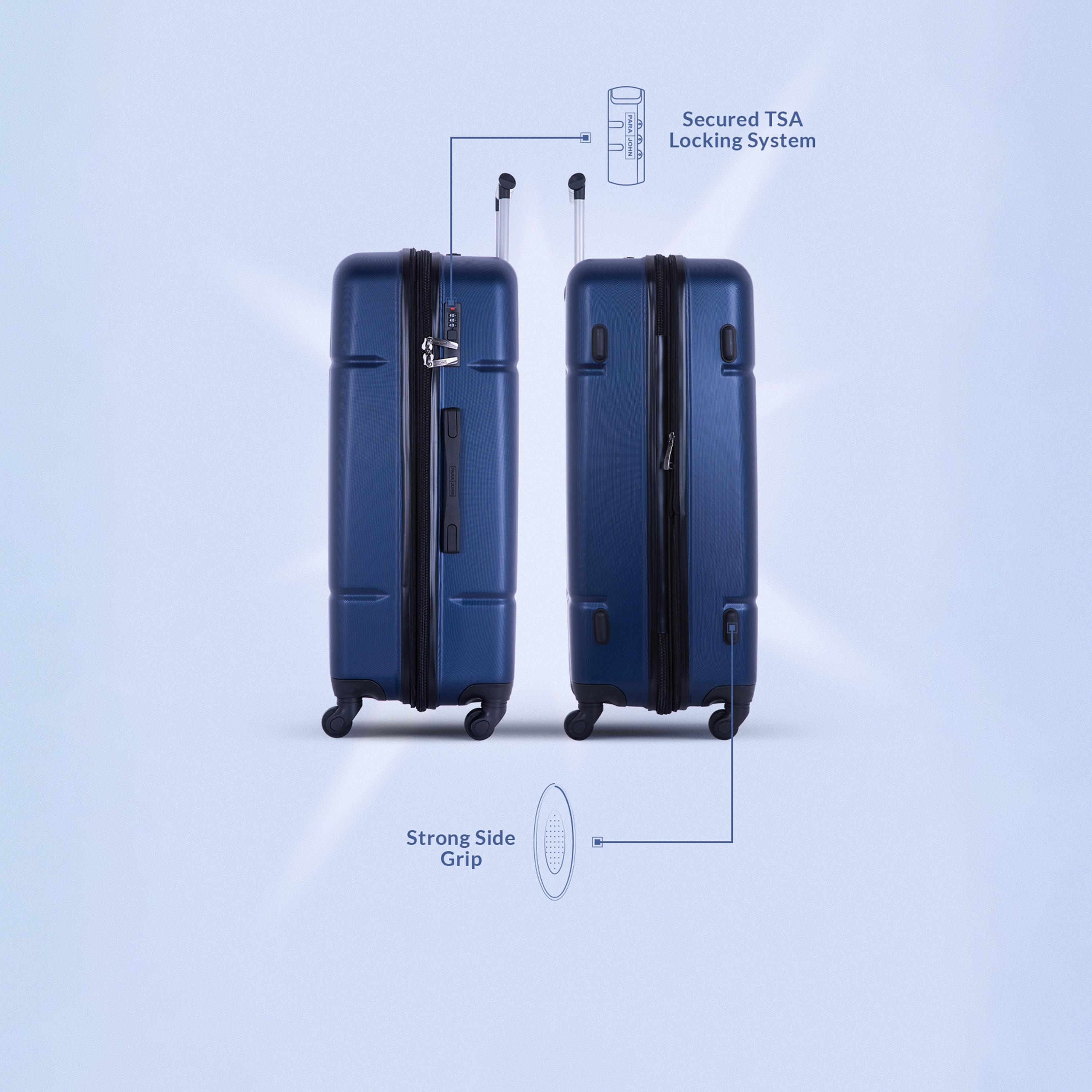 Para John Set of 4 ABS Hard Sided 4-Wheeler Spinner Trolley Bag with Combination Lock-travel-luggagesandbags-luggage-image-7