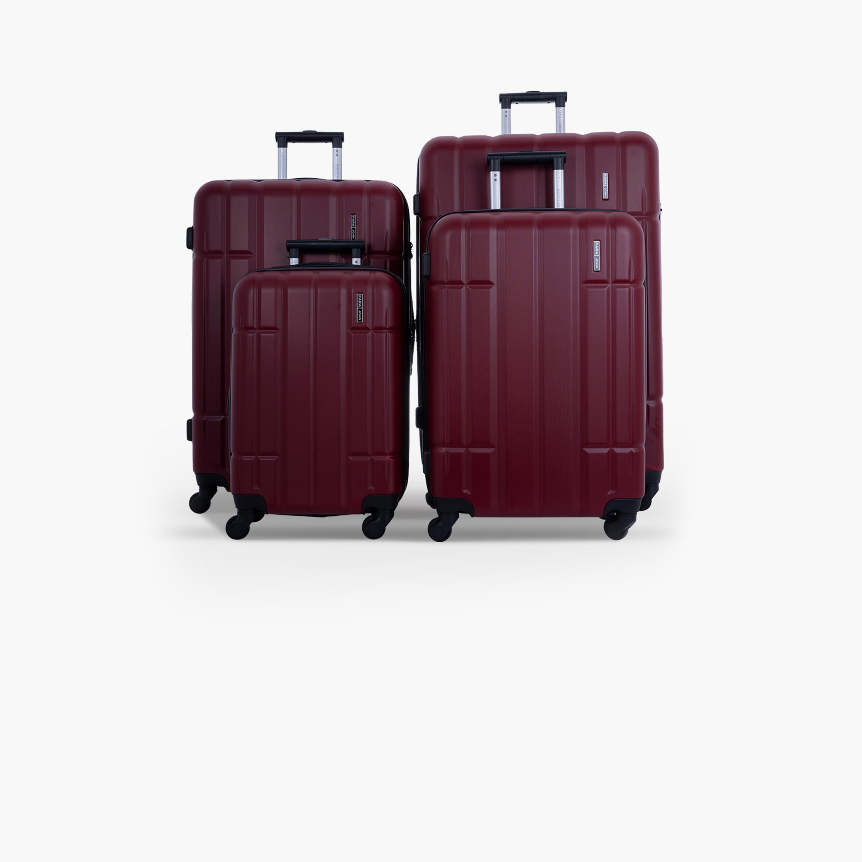Para John Set of 4 ABS Hard Sided 4-Wheeler Spinner Trolley Bag with Combination Lock-travel-luggagesandbags-luggage-image-1