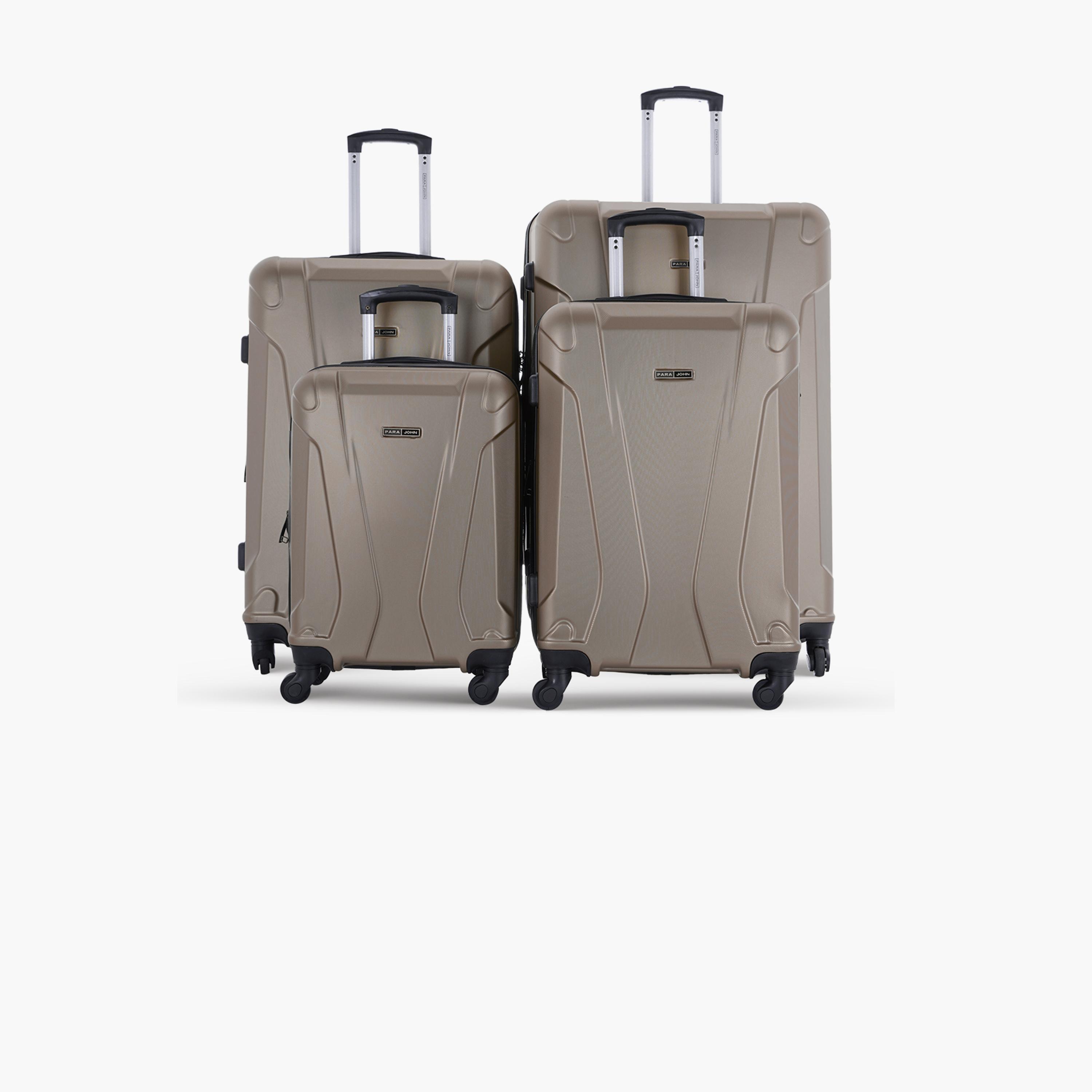 Para John Set of 4 ABS Hard Sided 4-Wheeler Spinner Trolley Bag with Combination Lock-travel-luggagesandbags-luggage-image-1