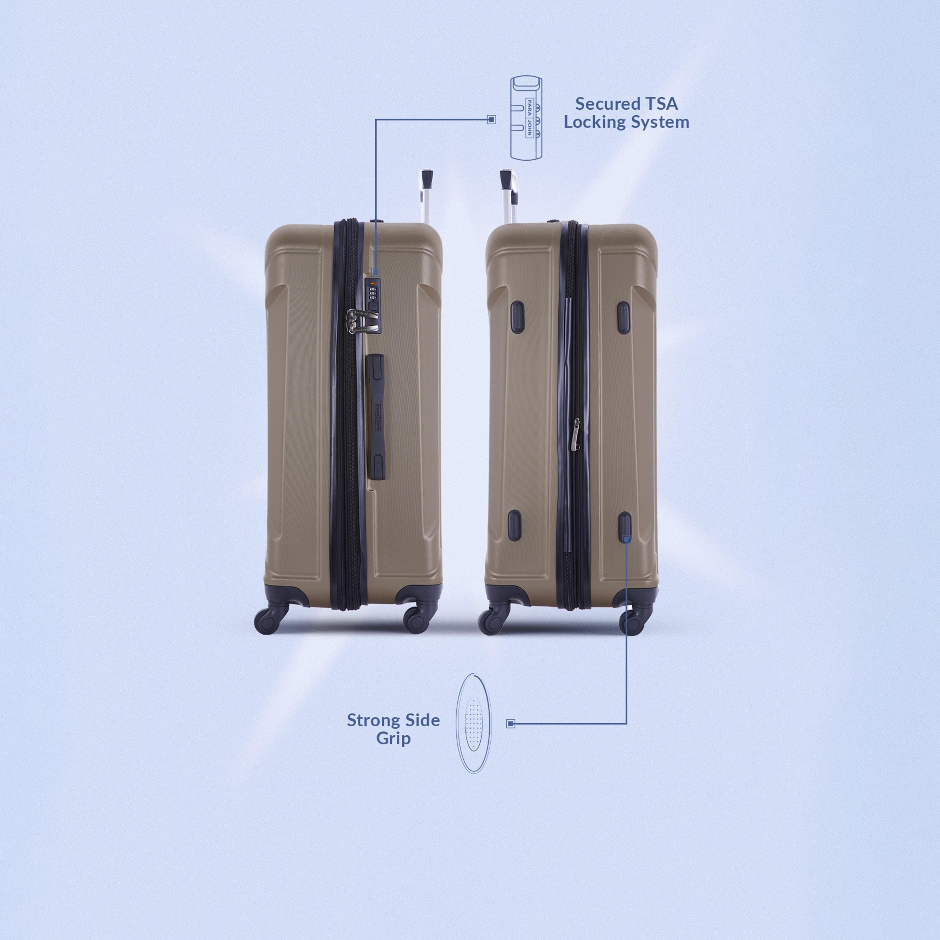 Para John Set of 4 ABS Hard Sided 4-Wheeler Spinner Trolley Bag with Combination Lock-travel-luggagesandbags-luggage-image-5