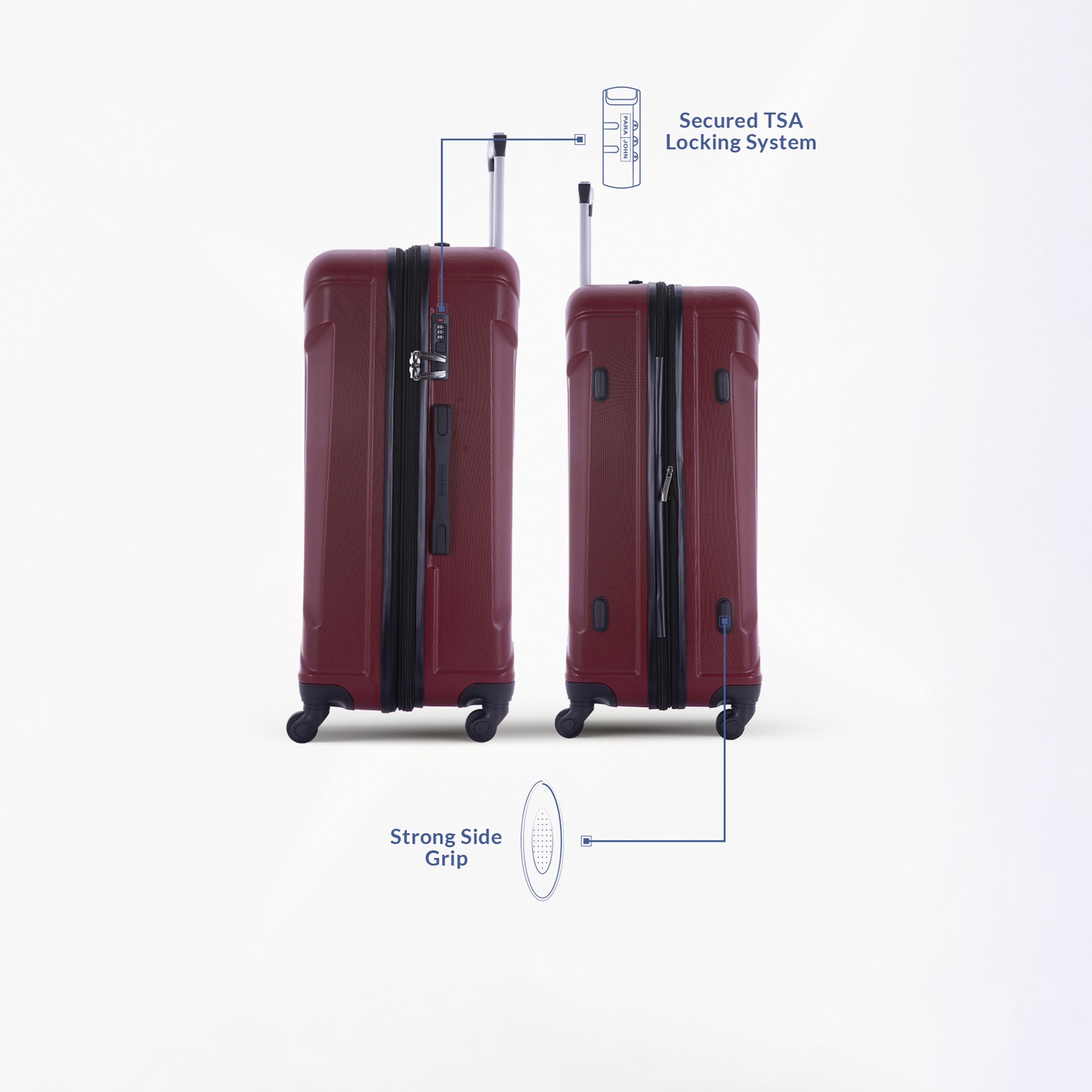 باراجون- طقم 4 شنط من مادة ABS بأربع عجلات دوارة وجوانب صلبة مع قفل مركب-travel-luggagesandbags-luggage-image-22