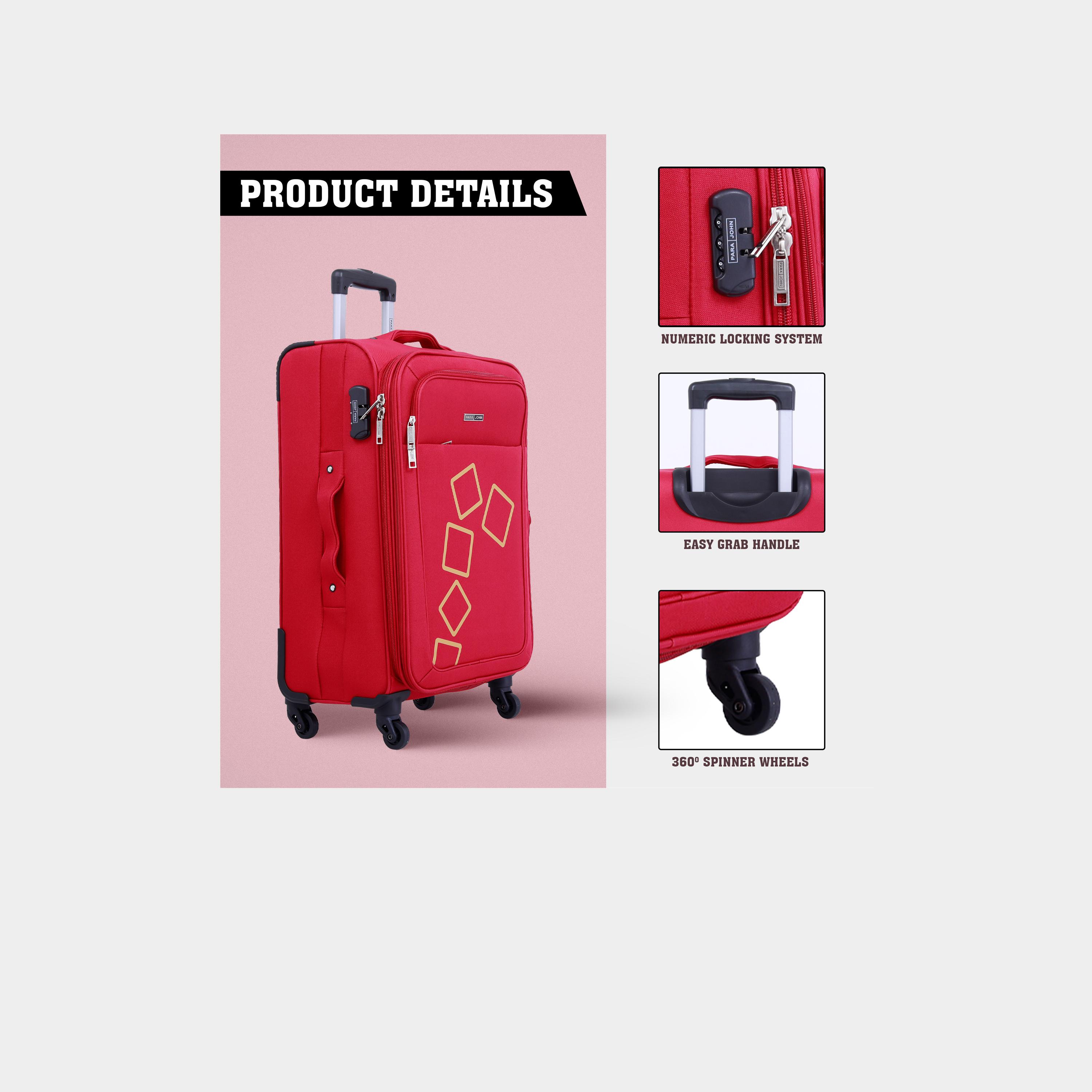 باراجون- طقم 4 شنط من مادة ABS بأربع عجلات دوارة وجوانب طرية مع قفل مركب-travel-luggagesandbags-luggage-image-2