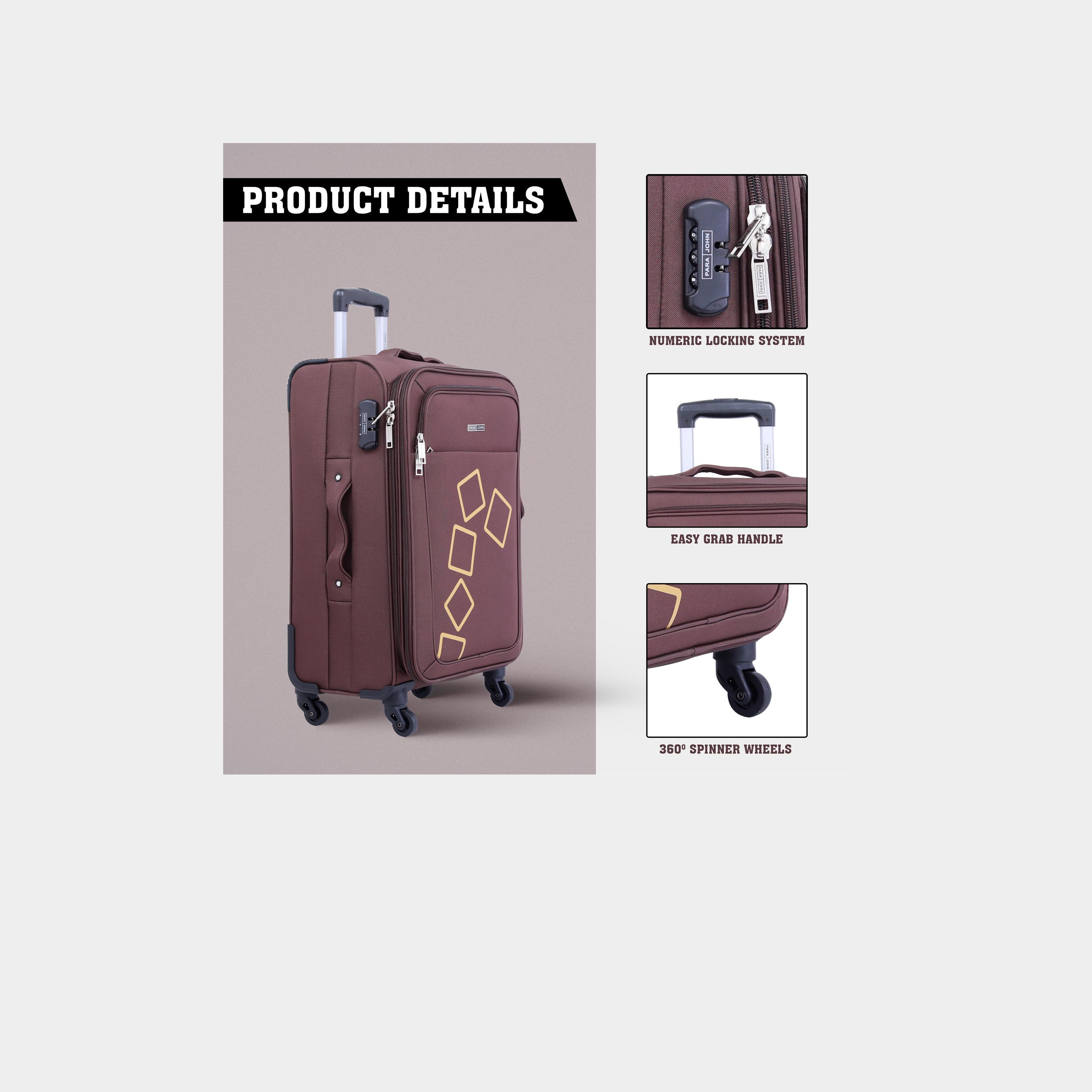 باراجون- طقم 4 شنط من مادة ABS بأربع عجلات دوارة وجوانب طرية مع قفل مركب-travel-luggagesandbags-luggage-image-8