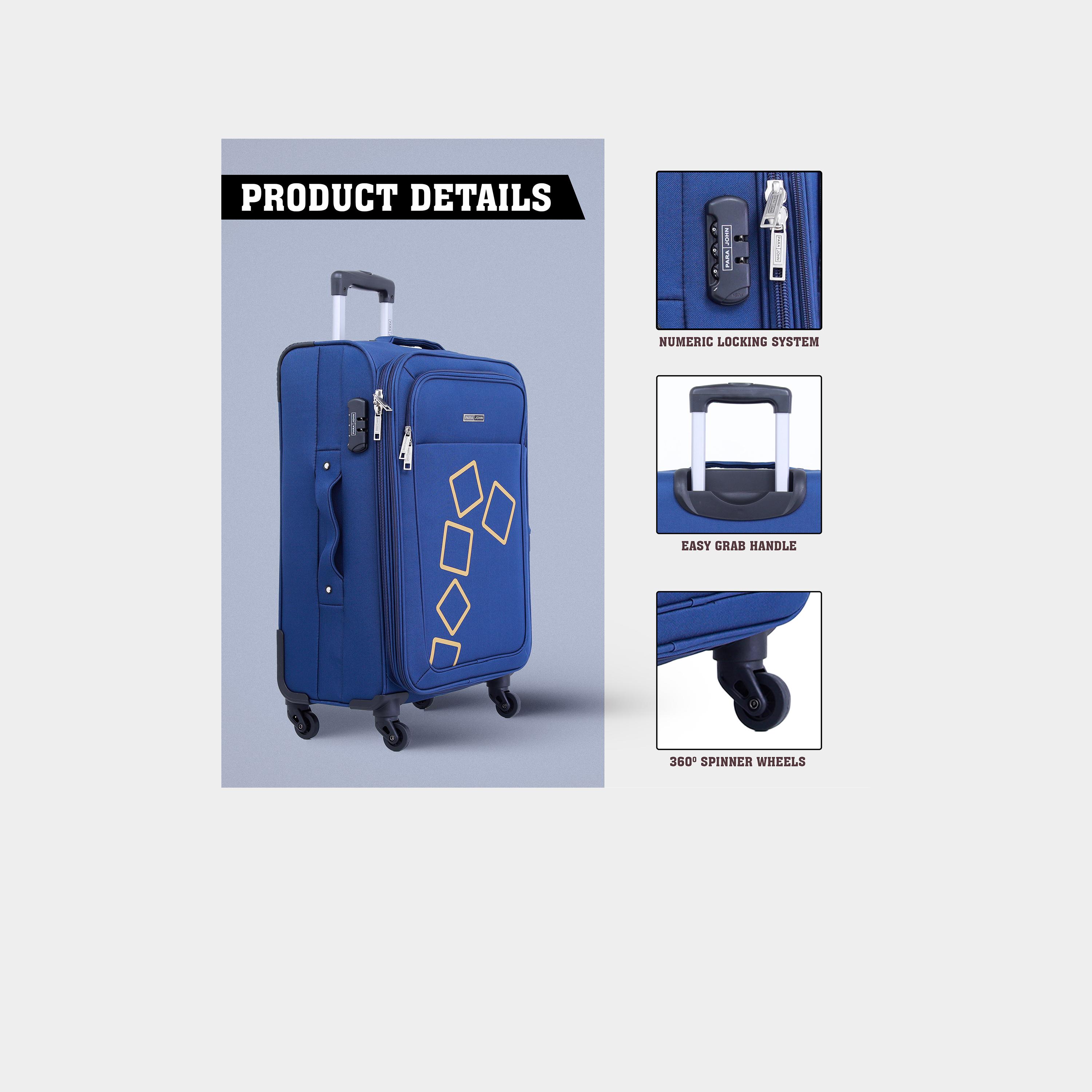 باراجون- طقم 4 شنط من مادة ABS بأربع عجلات دوارة وجوانب طرية مع قفل مركب-travel-luggagesandbags-luggage-image-14