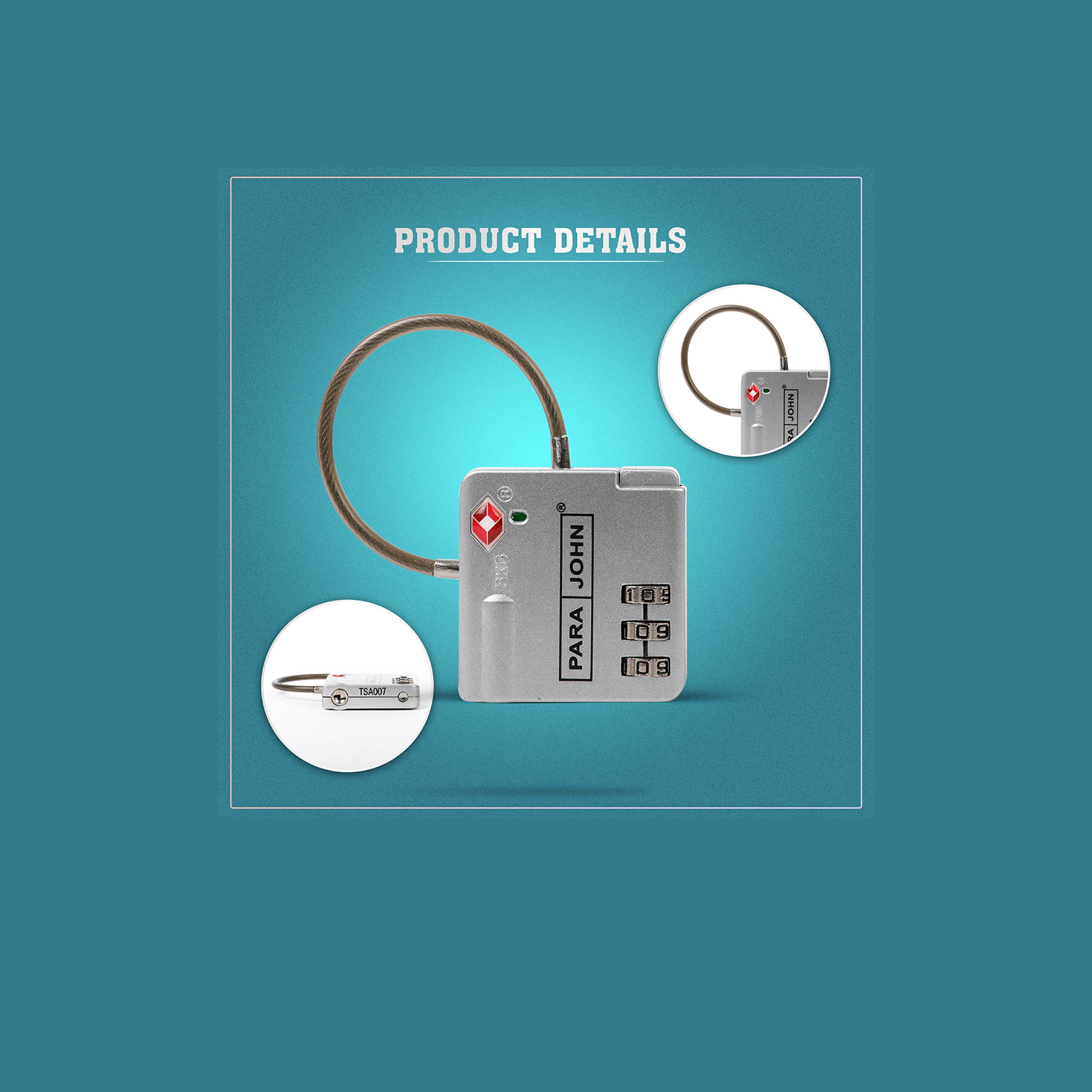 Para John - 3-Dial TSA Padlock with side Cable-travel-accessories-image-2