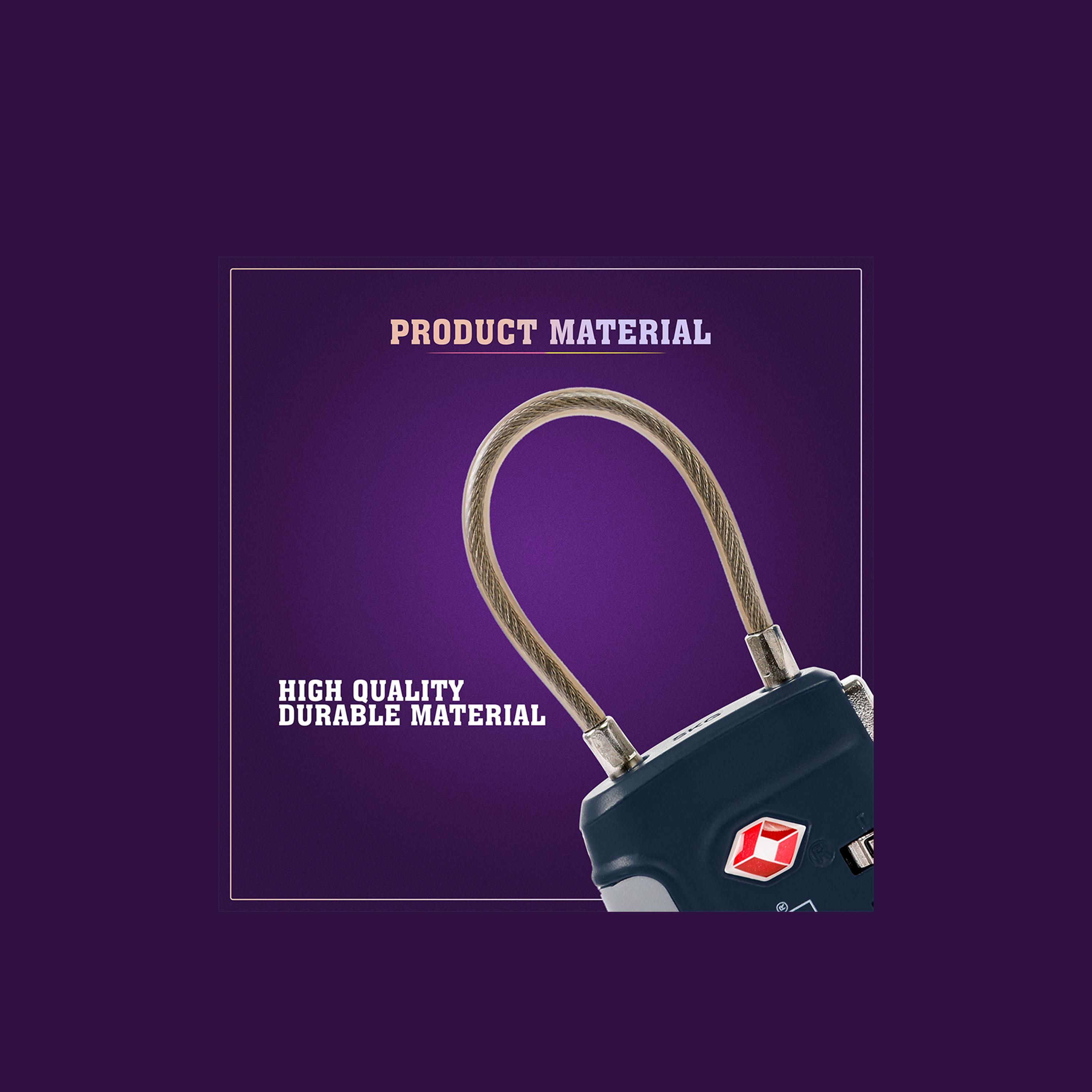 Para John - 3-Dial TSA Padlock with Cable-travel-accessories-image-2