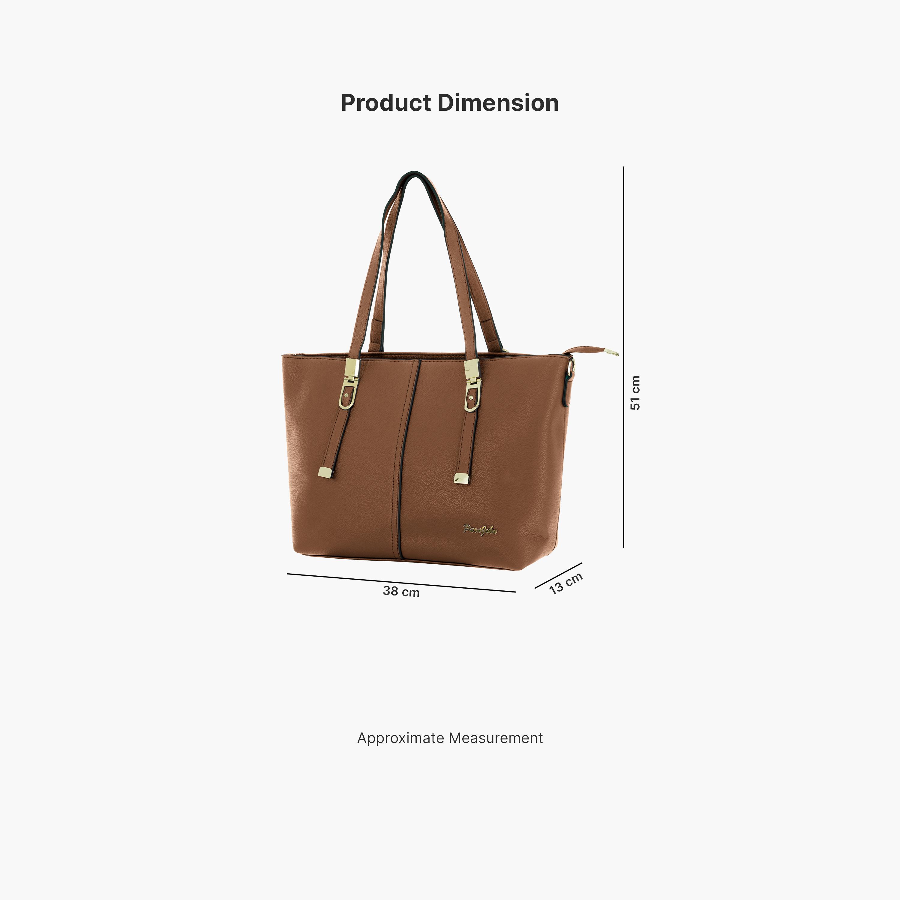 باراجون- شنطة توت بمقبض مزدوج مع سحاب للإغلاق وحزام قابل للإزالة-women-bagsandwallets-handbags-image-7